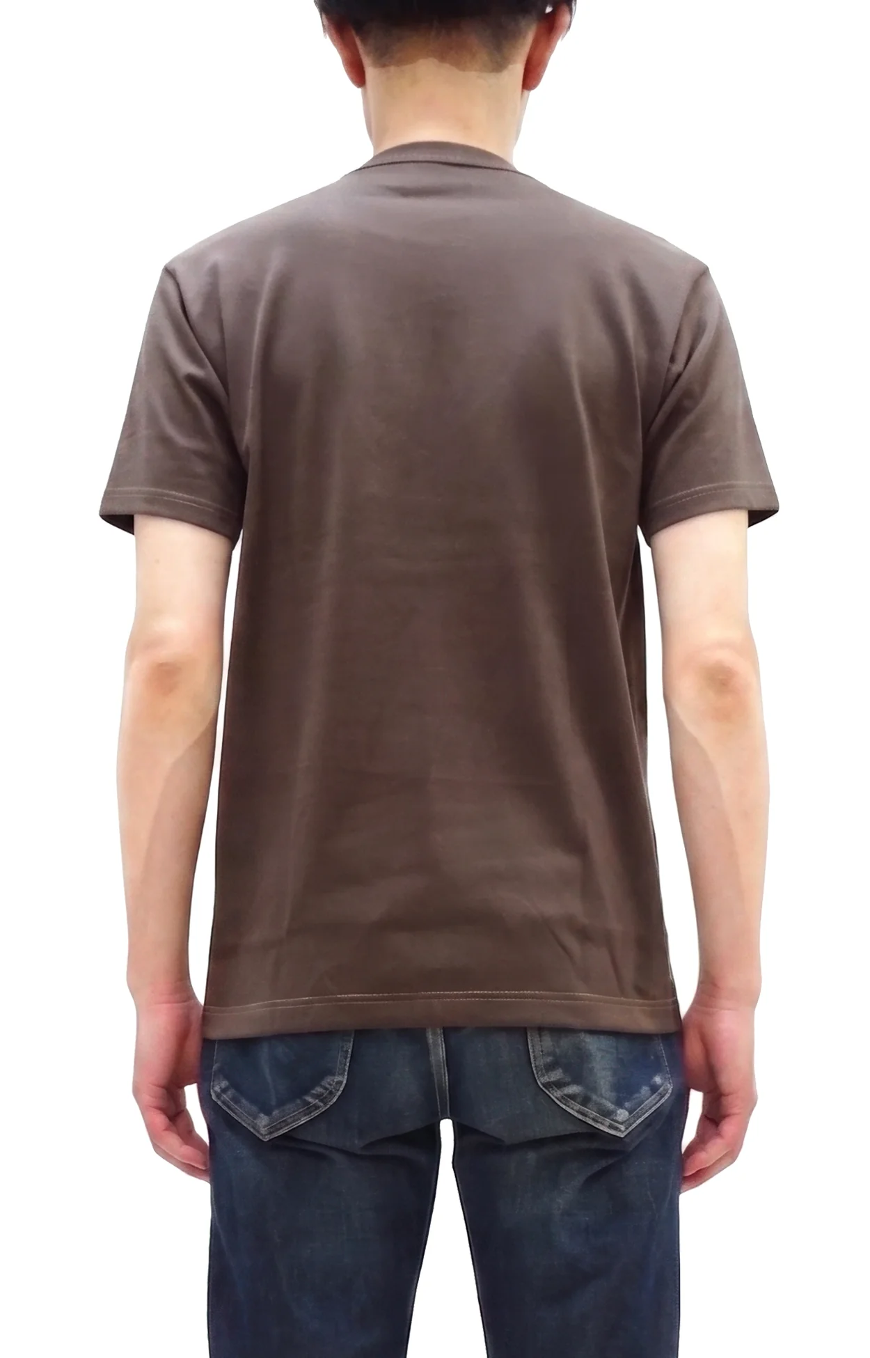 TOYS McCOY Men's Plain Short Sleeve Pocket T-Shirt - Steve McQueen Inspired, Tubular Knit Jersey, Unwashed, Made in Japan (TMC2615 021 Muted Charcoal) - Image 5