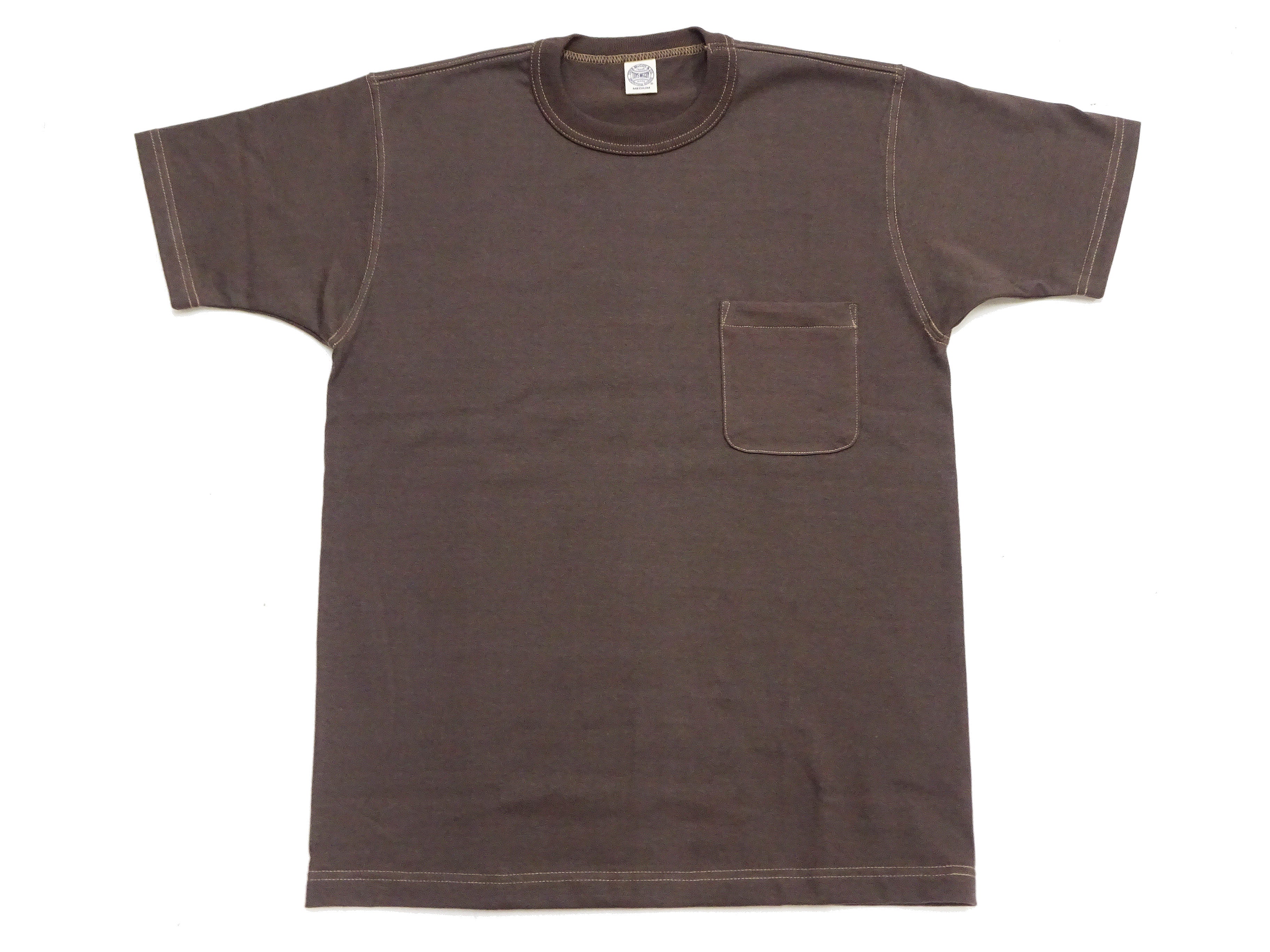 TOYS McCOY Men's Plain Short Sleeve Pocket T-Shirt - Steve McQueen Inspired, Tubular Knit Jersey, Unwashed, Made in Japan (TMC2615 021 Muted Charcoal) - Image 6