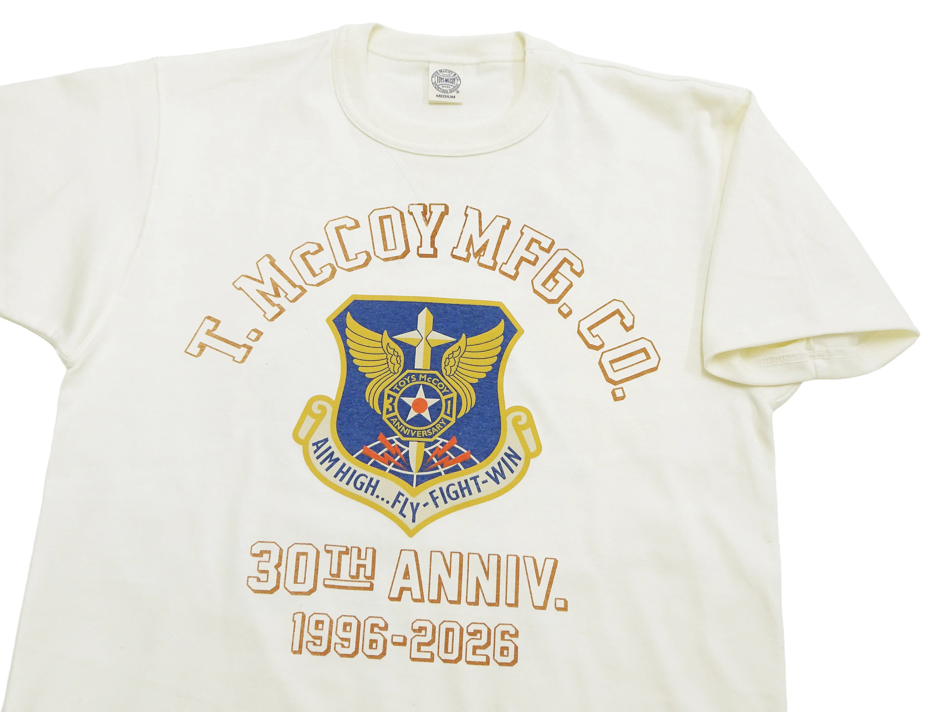 TOYS McCOY Men's Short Sleeve Military Graphic Vintage-Inspired T-Shirt, Loopwheel Tubular Tee with V-Gusset, Unwashed Finish, Made in Japan (TMC2608 011 Off White) - Image 7
