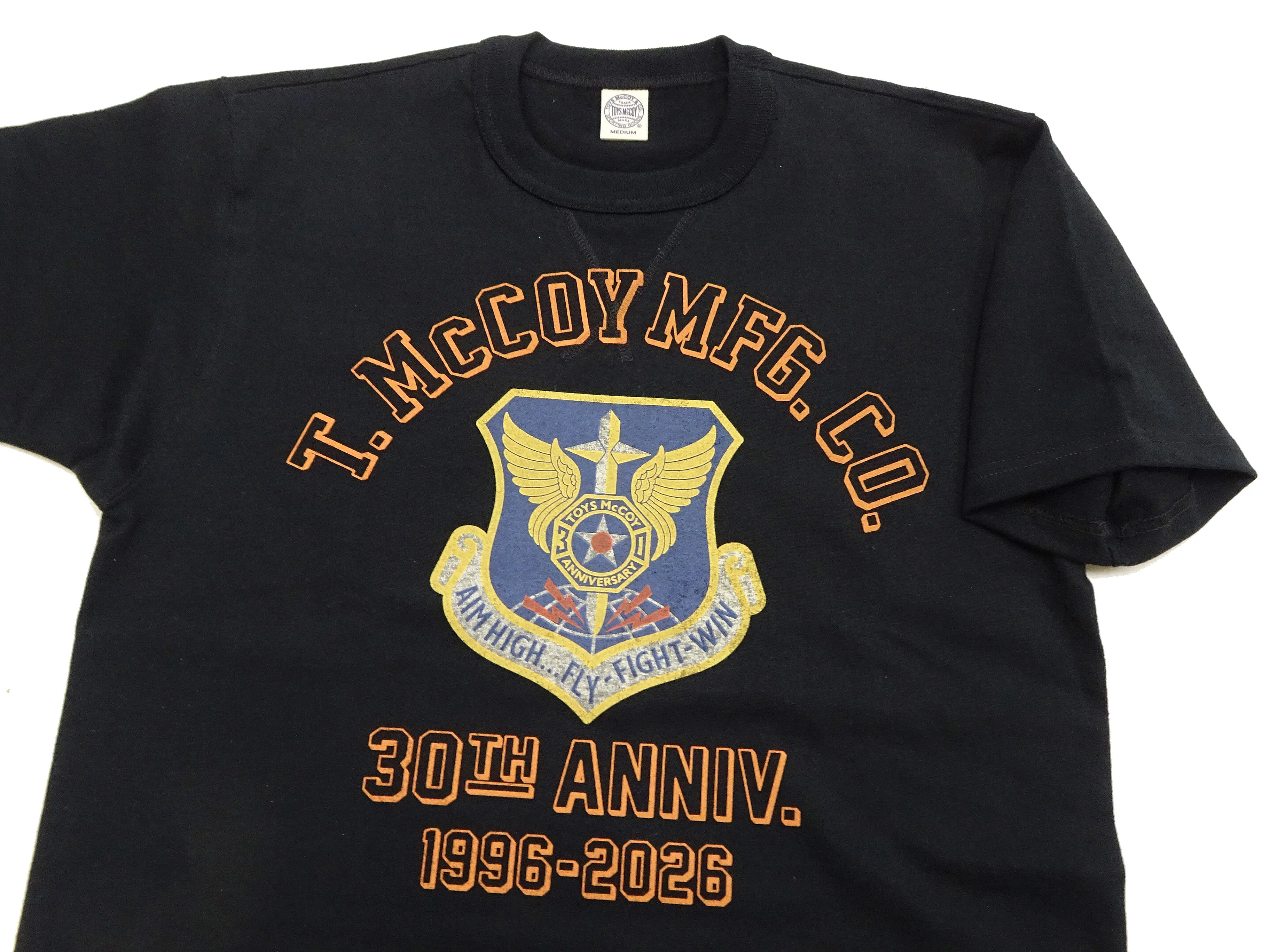 TOYS McCOY Men's Short Sleeve Military Graphic Vintage-Inspired T-Shirt, Loopwheel Tubular Tee with V-Gusset, Unwashed Finish, Made in Japan (TMC2608 030 Black) - Image 7