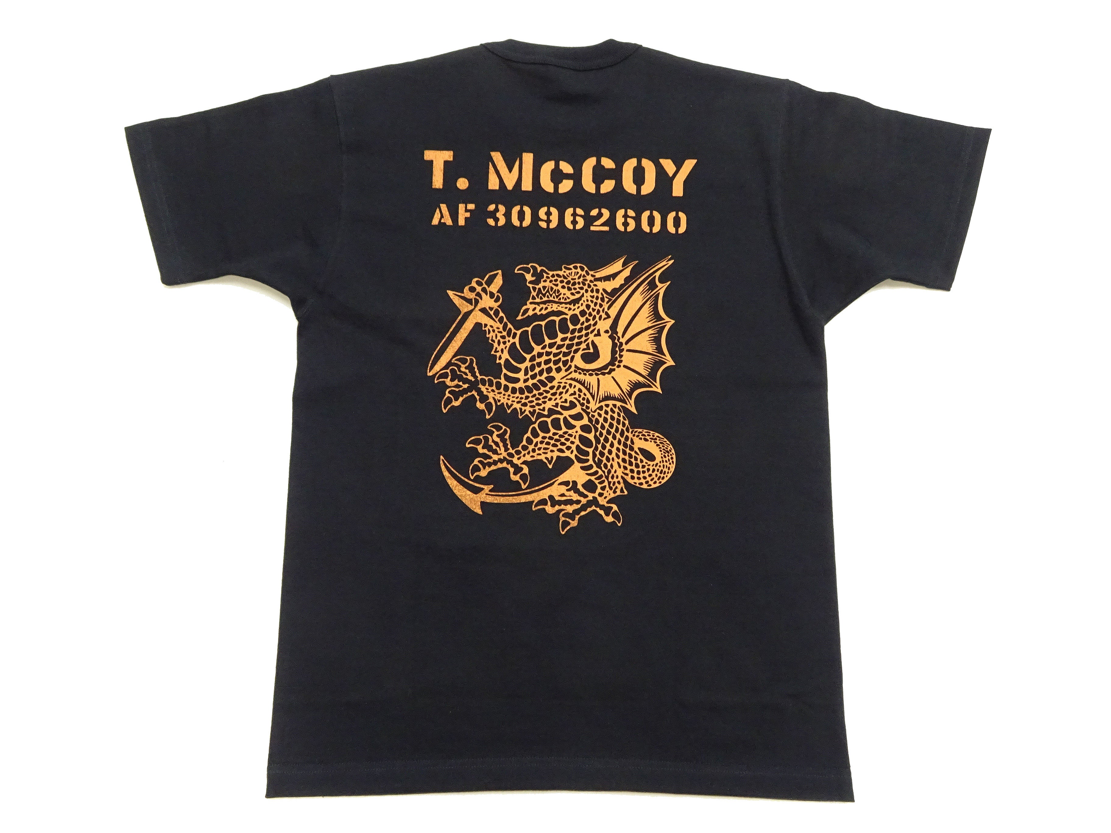 TOYS McCOY Men's Short Sleeve Military Graphic Vintage-Inspired T-Shirt, Loopwheel Tubular Tee with V-Gusset, Unwashed Finish, Made in Japan (TMC2608 030 Black) - Image 9