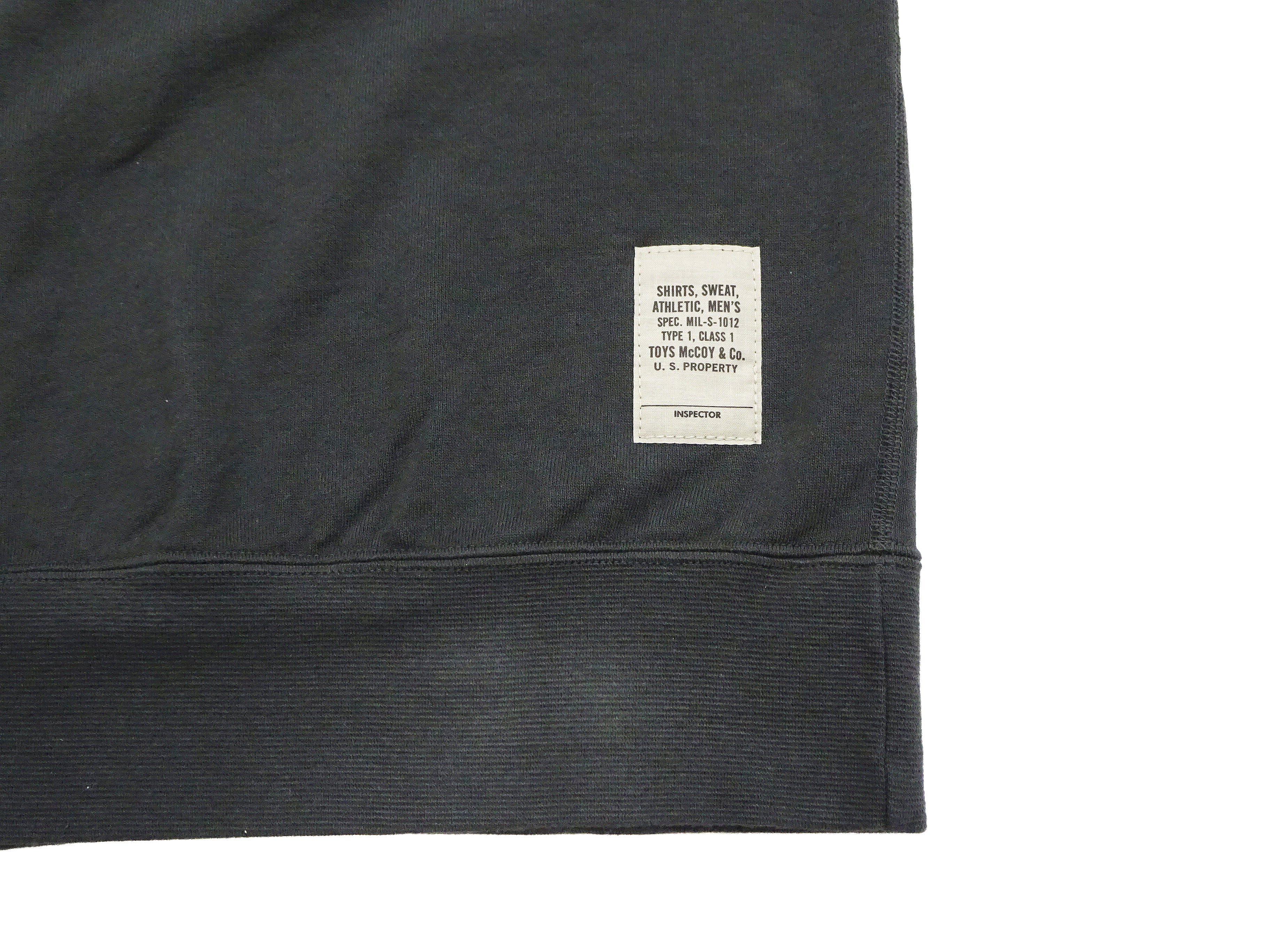 TOYS McCOY Men's Short Sleeve Raglan Sweatshirt, Garment-Dyed Loopback French Terry, V-Gusset Crewneck, Made in Japan (TMC2612 030 Garment-Dyed Washed Black) - Image 14