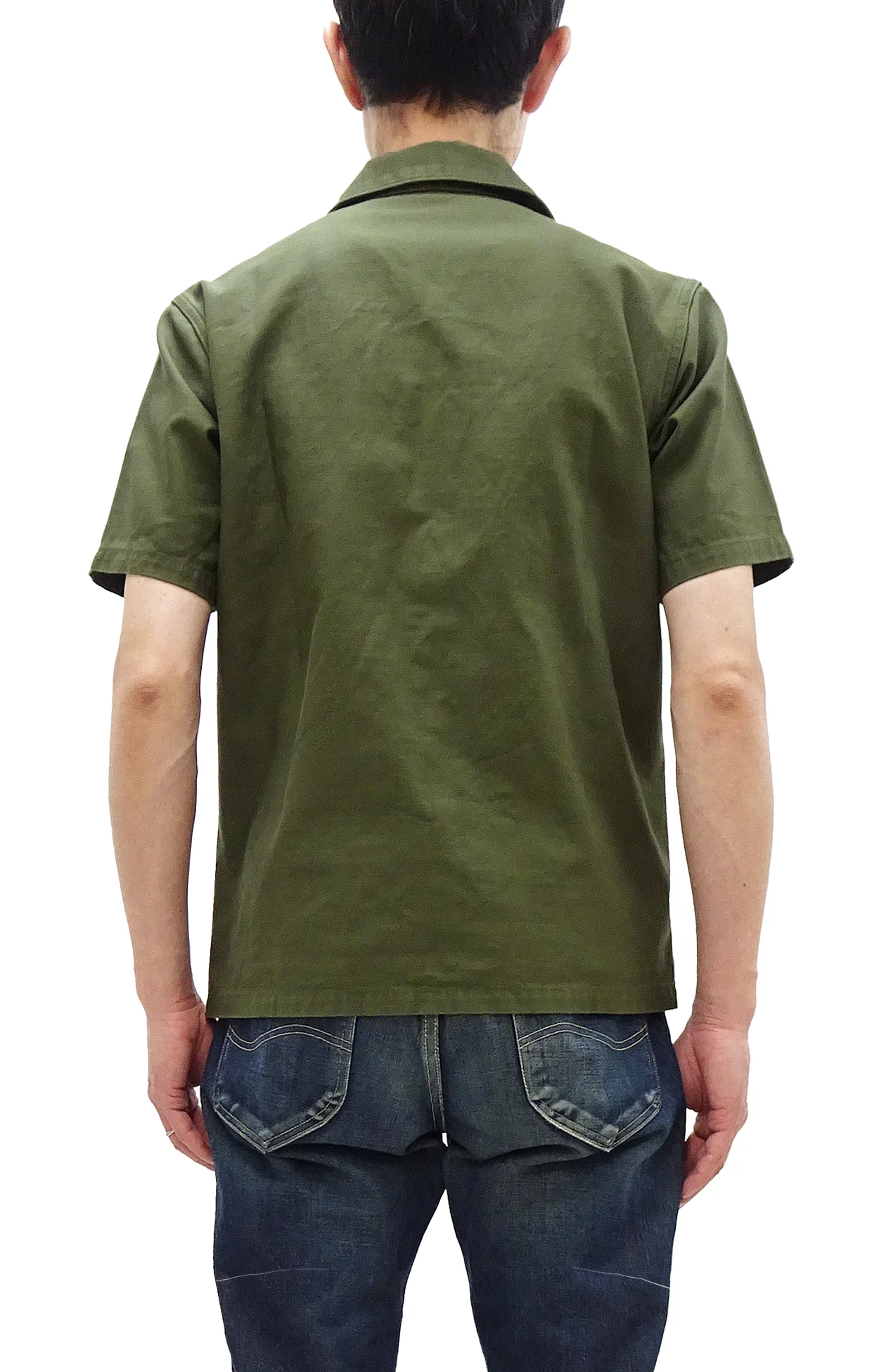 TOYS McCOY Men's Short-Sleeve Shirt - Reproduction of the U.S. Army OG-107 Utility Shirt (Modified Short-Sleeve Version) TMS2505 Olive - Image 4
