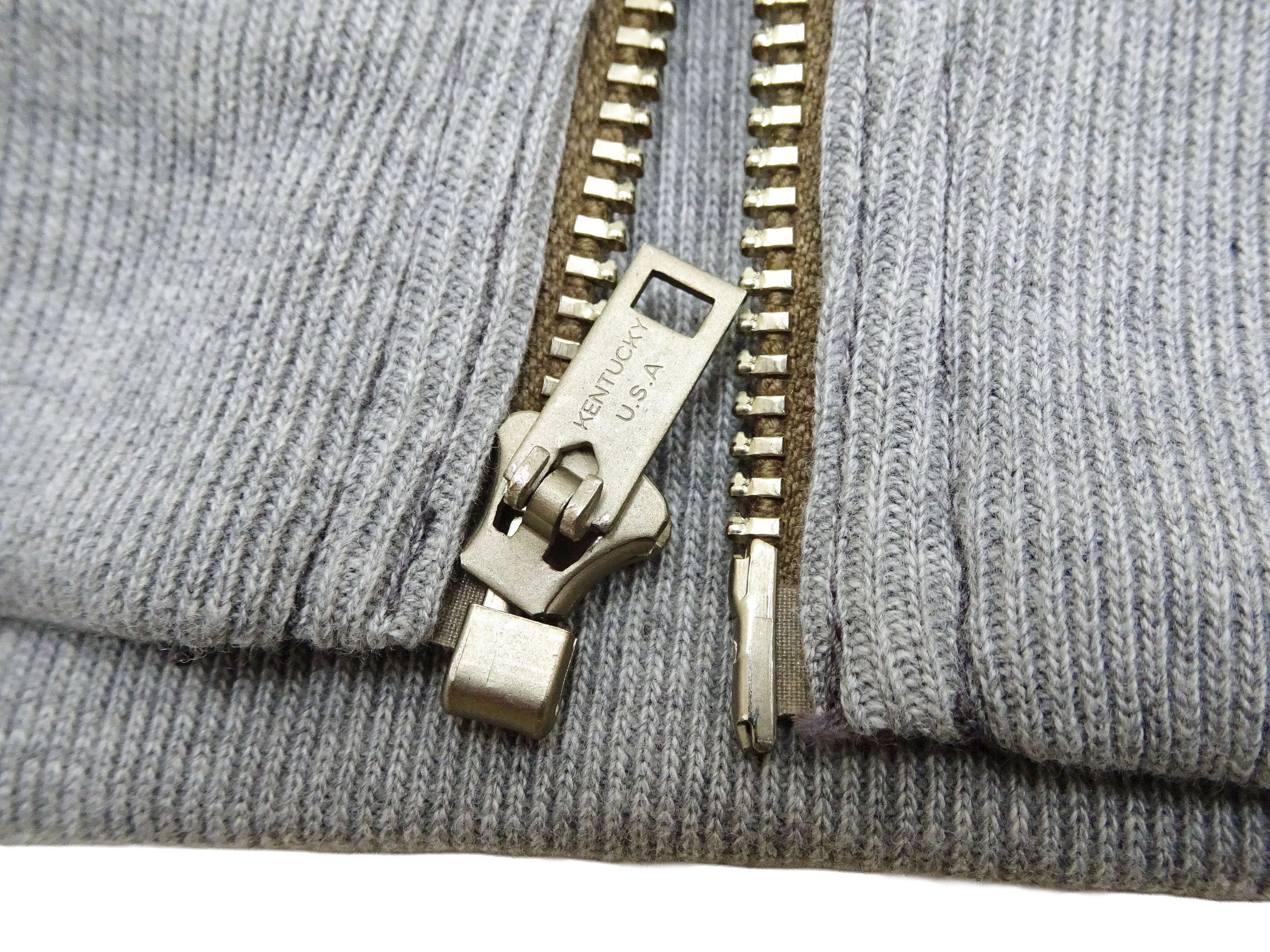 TOYS McCOY Men's Zip-Up Sweatshirt - USAAF C-2 Inspired, No Hood, Heavyweight 100% Cotton Loopwheel Fleece, Two-Tone Contrast Panel Design - Made in Japan (TMC2556 030 black and  gray) - Image 12