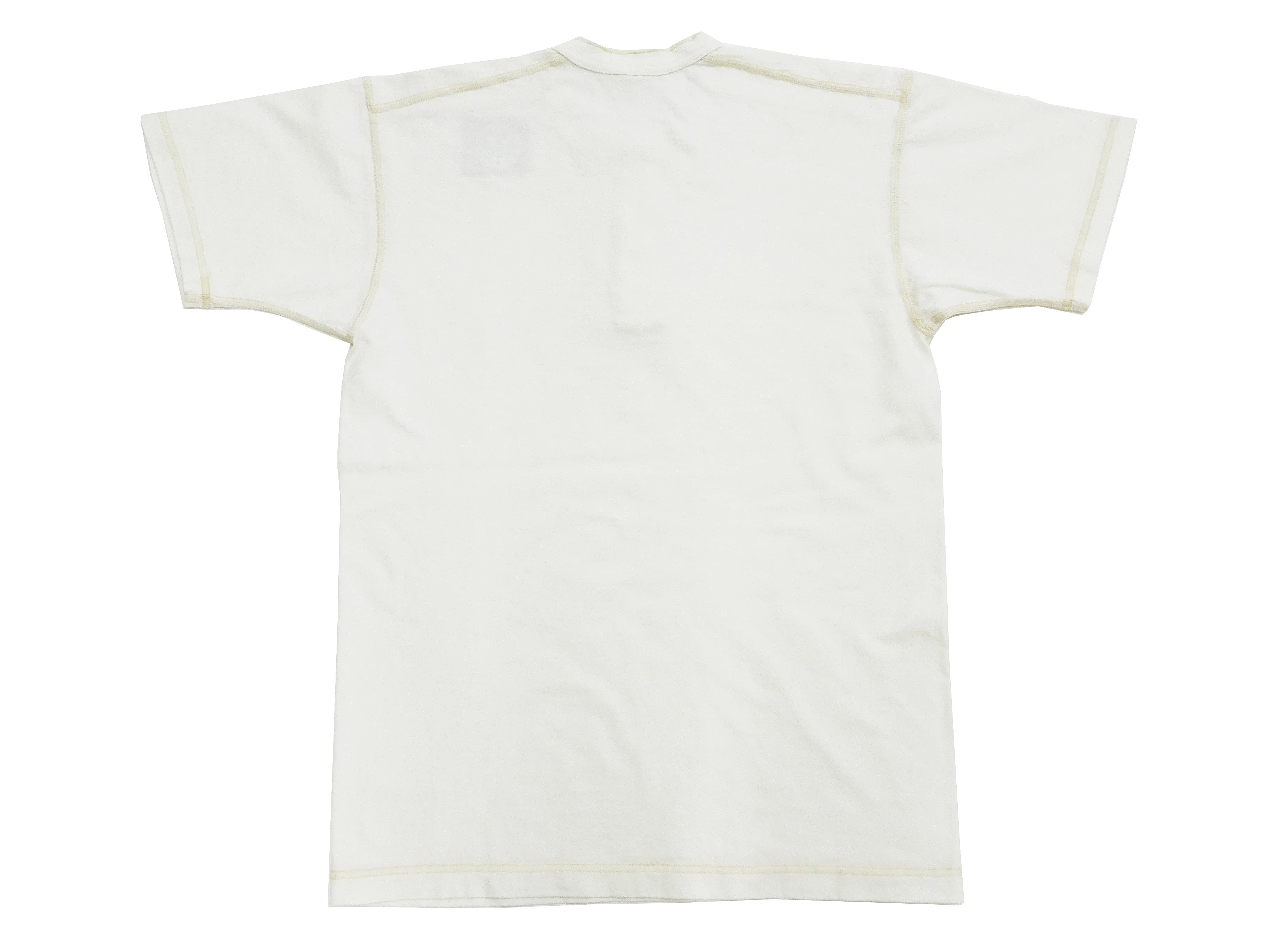 TOYS McCOY Plain Loopwheel Henley T-Shirt - Men's Short Sleeve Tubular Tee The Great American Hero Union Shirt TMC2537 011 Faded-Off-White - Image 11