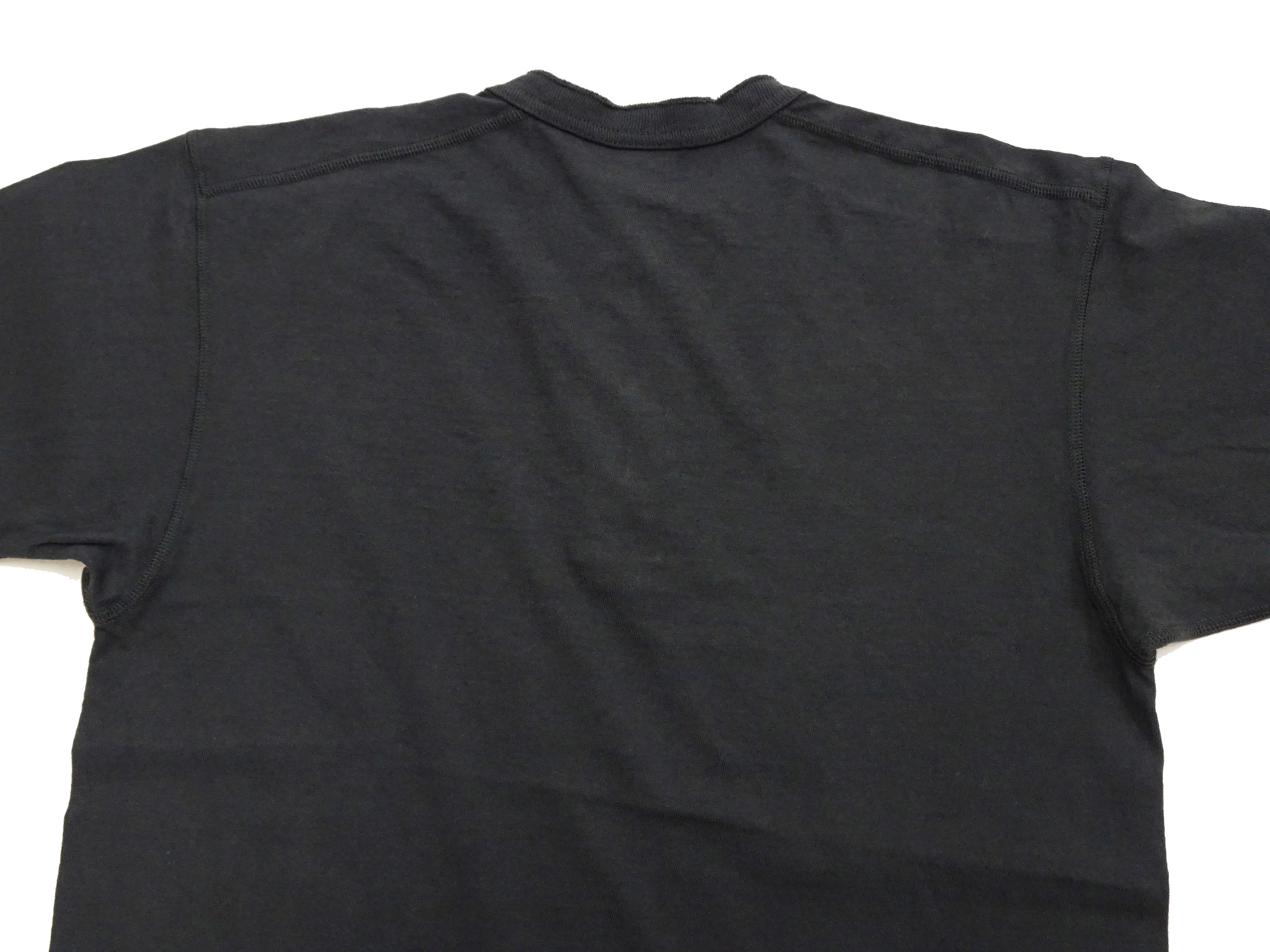 TOYS McCOY Plain Loopwheel Henley T-Shirt - Men's Short Sleeve Tubular Tee The Great American Hero Union Shirt TMC2537 030 Faded-Black - Image 12