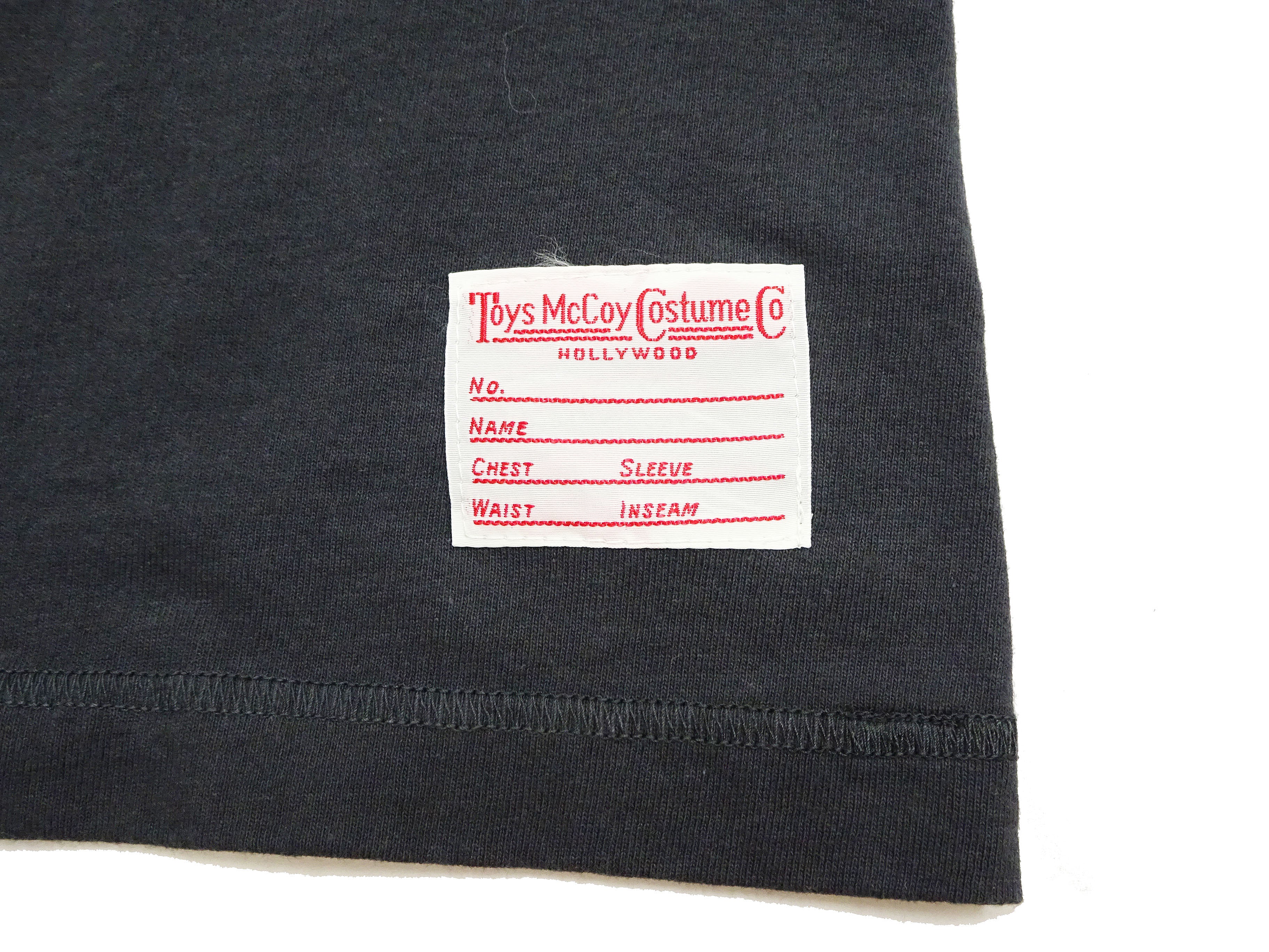TOYS McCOY Plain Loopwheel Henley T-Shirt - Men's Short Sleeve Tubular Tee The Great American Hero Union Shirt TMC2537 030 Faded-Black - Image 9