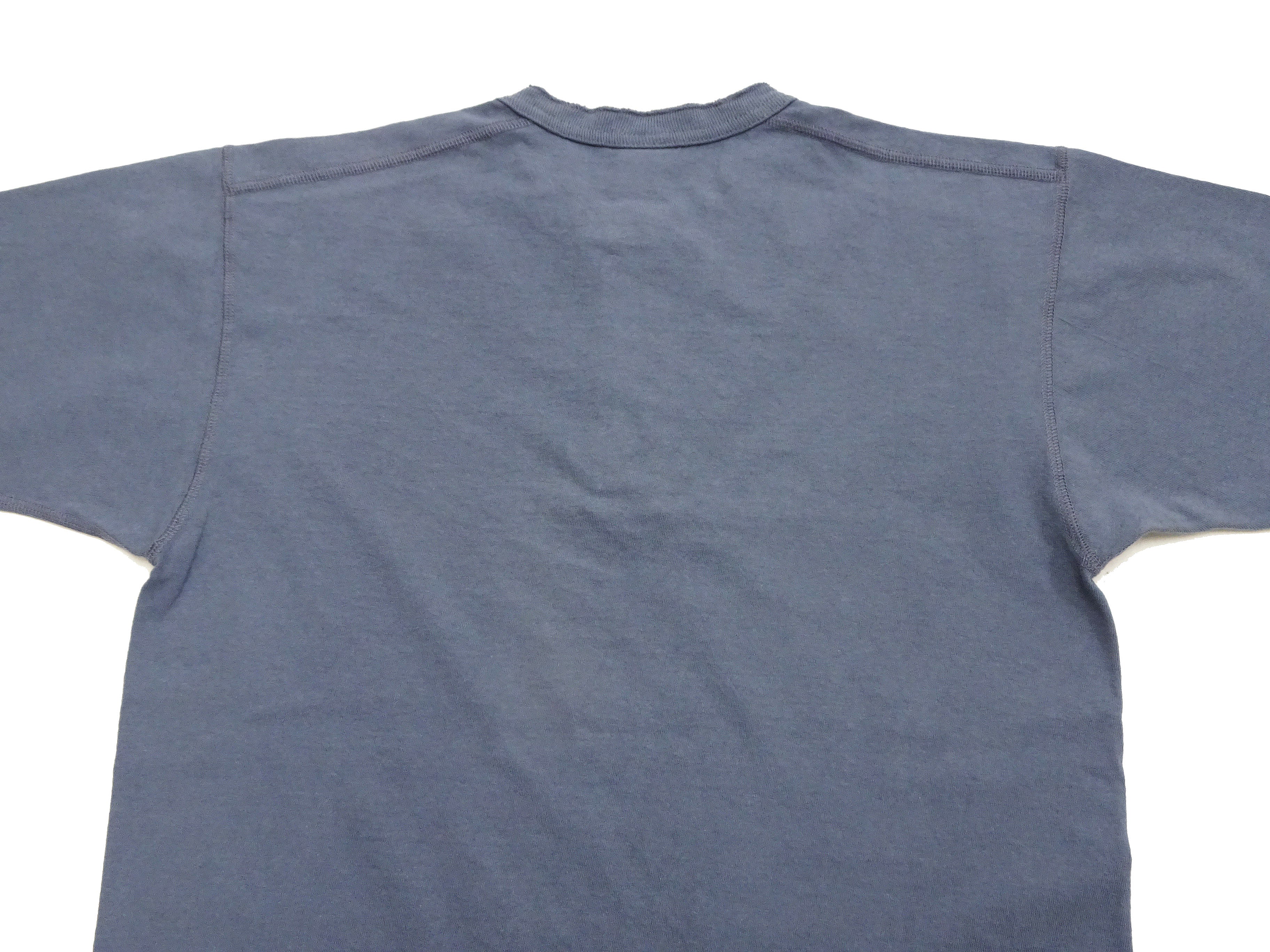 TOYS McCOY Plain Loopwheel Henley T-Shirt - Men's Short Sleeve Tubular Tee The Great American Hero Union Shirt TMC2537 120 Faded-Blue - Image 12