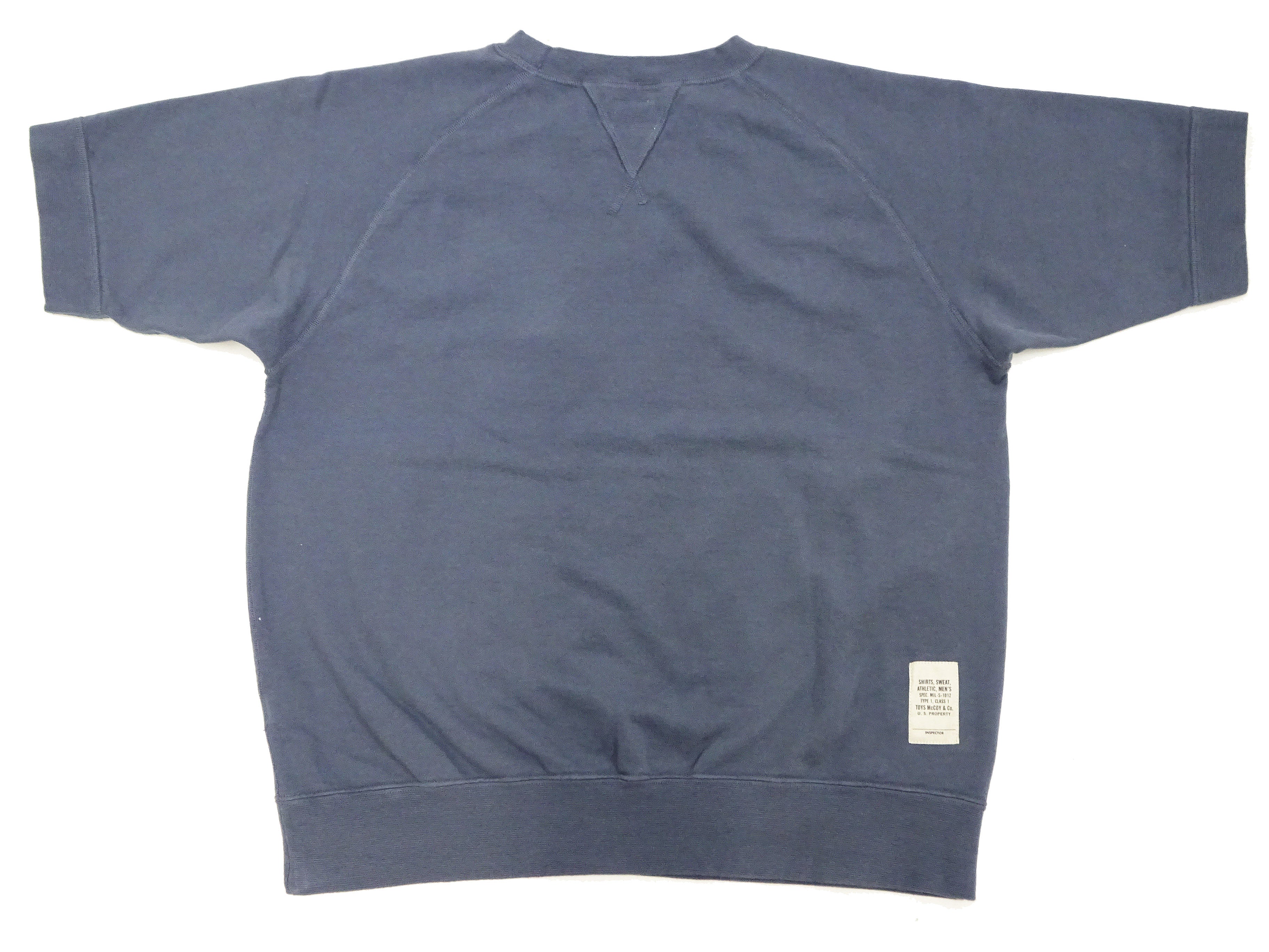 TOYS McCOY Plain Short Sleeve Sweatshirt Men's Solid Color Garment-dyed French Terry Fabric Tee Shirt TMC2429 120 Faded-Blue - Image 11