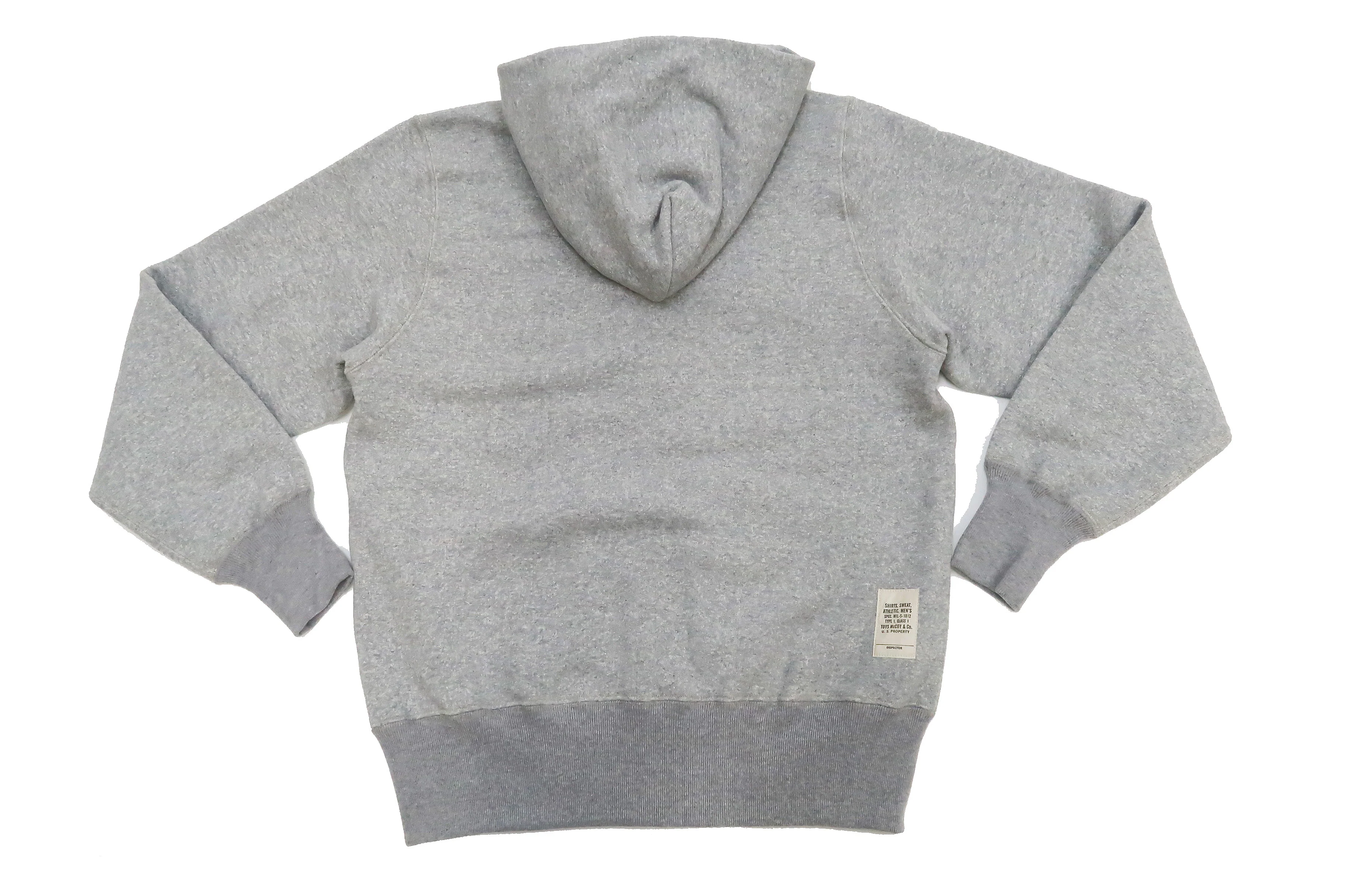 TOYS McCOY Plain Zip-Up Hoodie Men's Vintage Inspired Solid Zip Hooded Sweatshirt TMC2468 020 Gray - Image 10