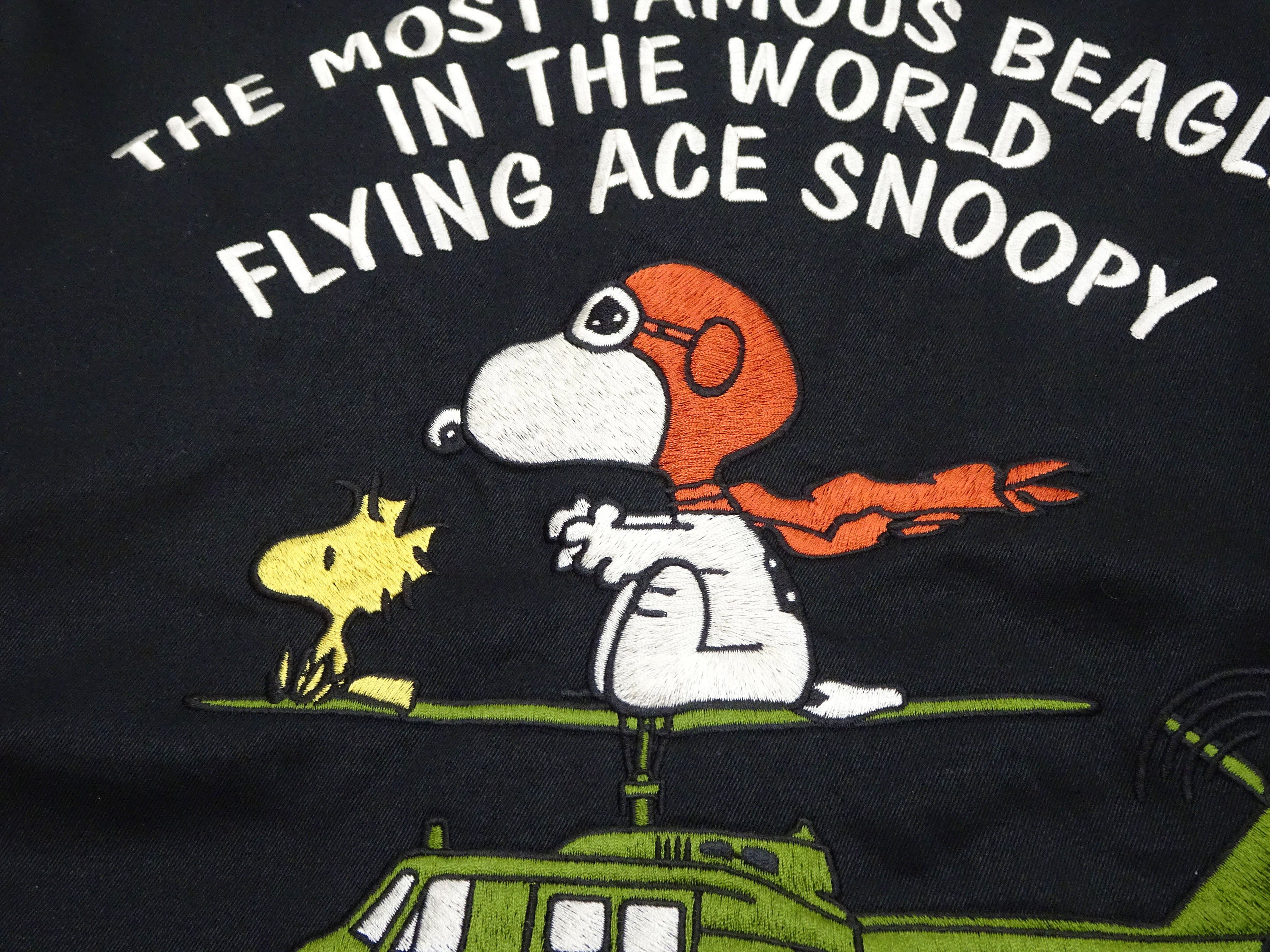 TOYS McCOY Snoopy Embroidered Jacket Men's Casual Vietnam Tour Jacket Style Souvenir Jacket TMJ2504 Black - Image 10