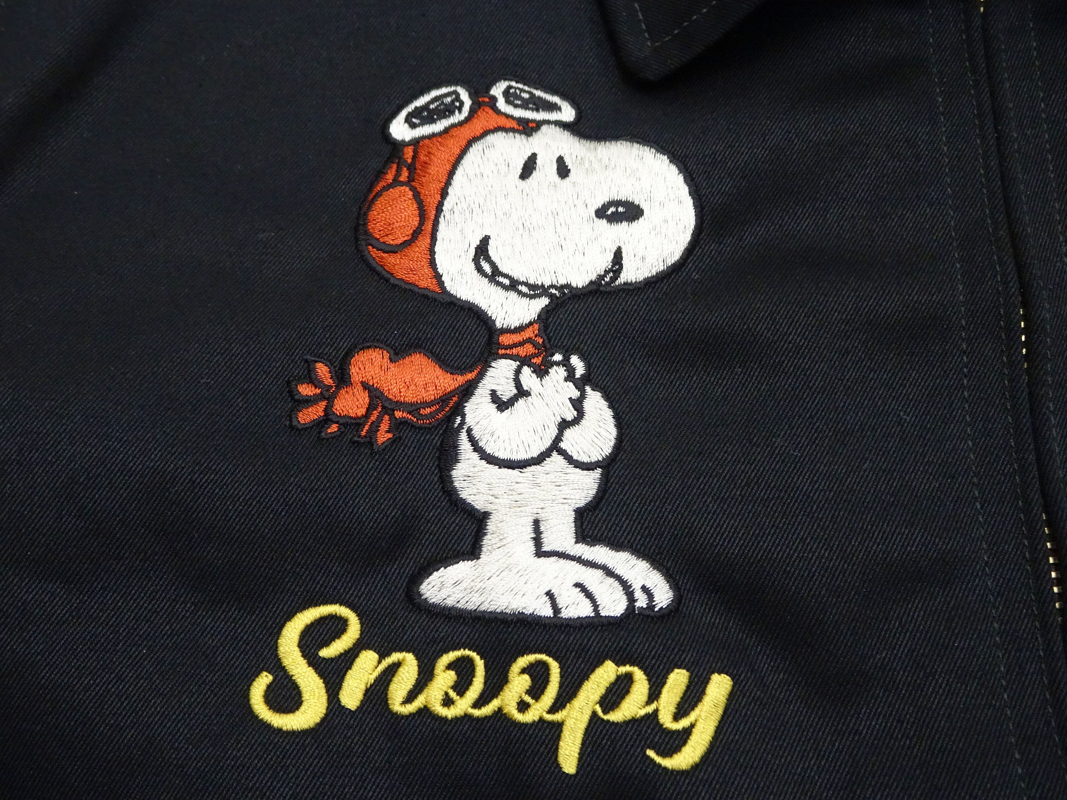 TOYS McCOY Snoopy Embroidered Jacket Men's Casual Vietnam Tour Jacket Style Souvenir Jacket TMJ2504 Black - Image 14