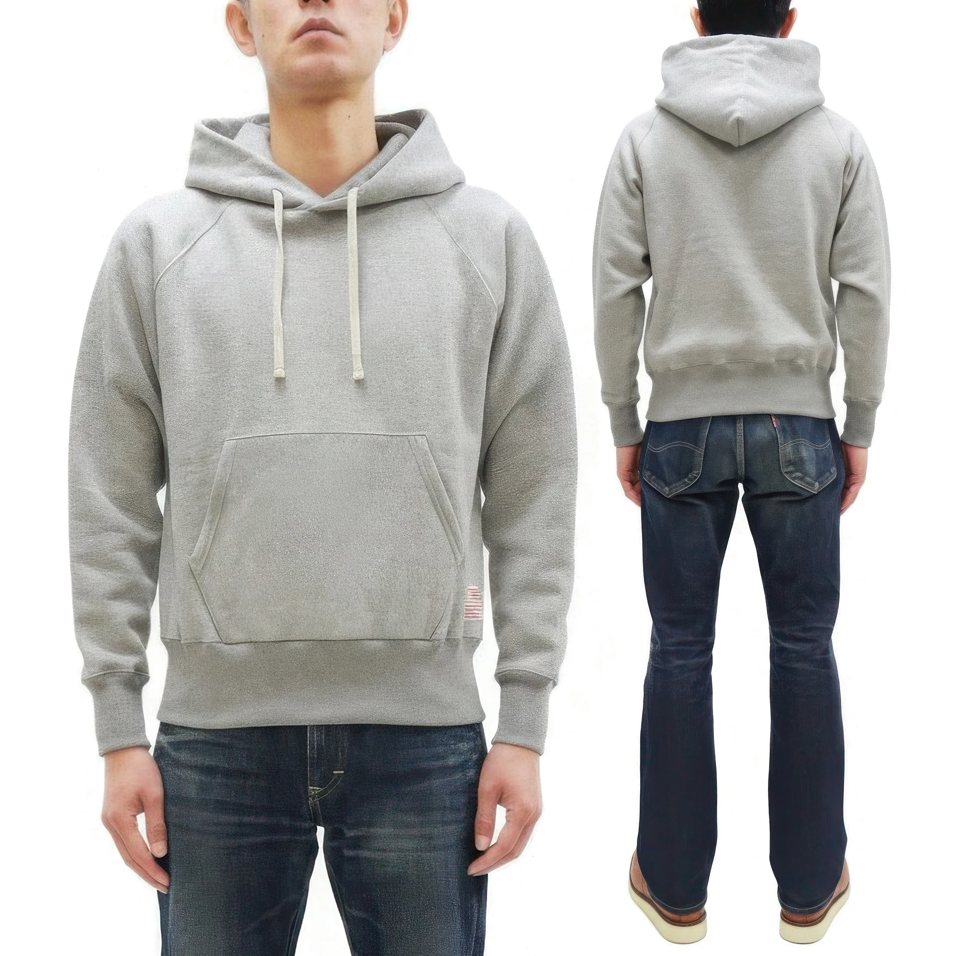 TOYS McCOY Steve McQueen Pullover Hoodie - Extra Heavyweight 14.8oz Loopwheeled Fleece Hooded Sweatshirt - Made in Japan - (TMC2542 021 Ash Heather Gray) - Image 5