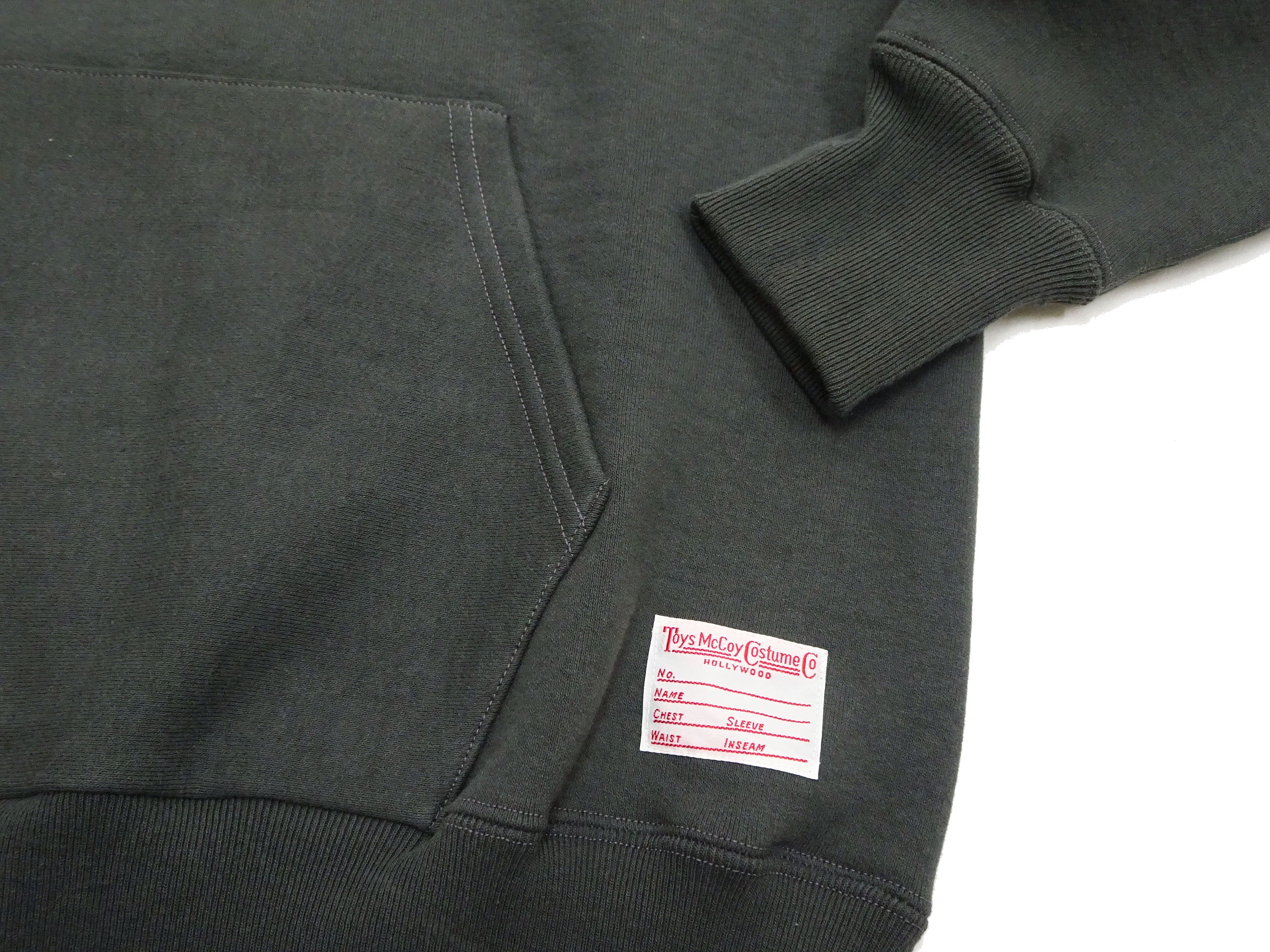 TOYS McCOY Steve McQueen Pullover Hoodie - Extra Heavyweight 14.8oz Loopwheeled Fleece Hooded Sweatshirt - Made in Japan - (TMC2542 030 Faded Black) - Image 9