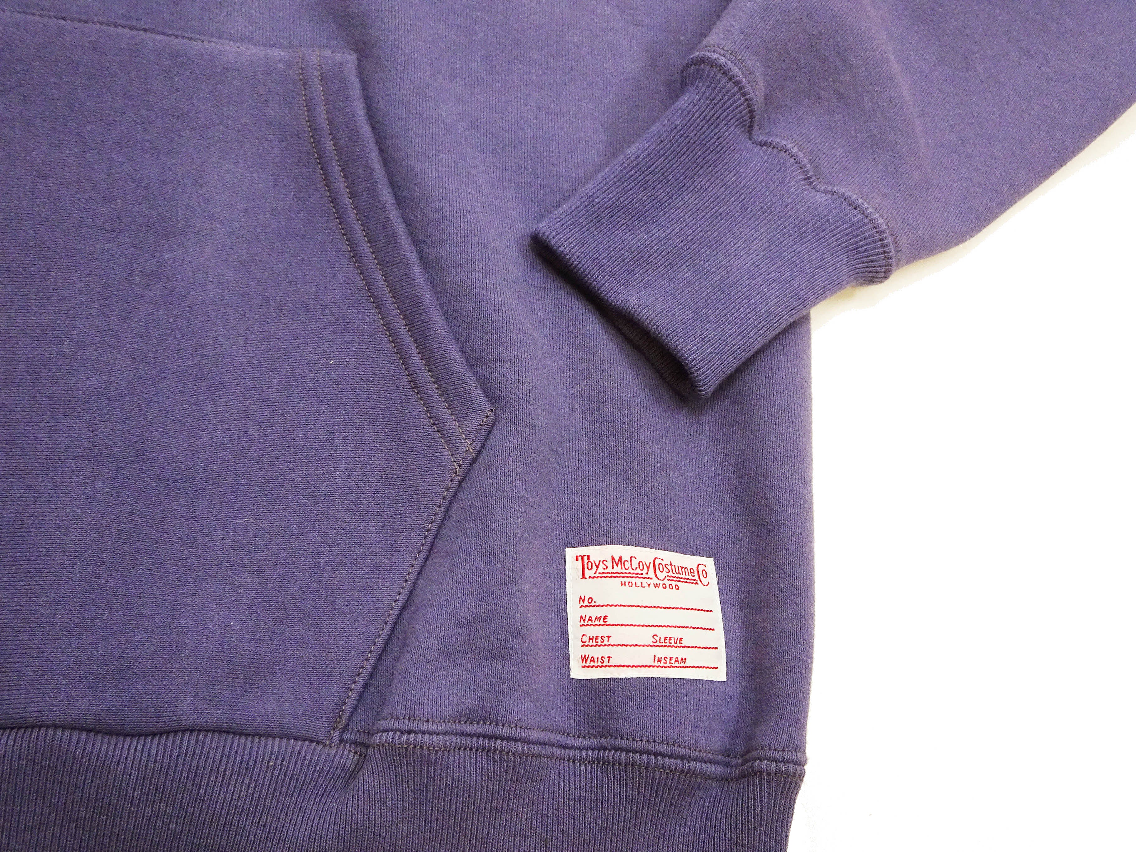 TOYS McCOY Steve McQueen Pullover Hoodie - Extra Heavyweight 14.8oz Loopwheeled Fleece Hooded Sweatshirt - Made in Japan - (TMC2542 121 Faded Blue) - Image 9