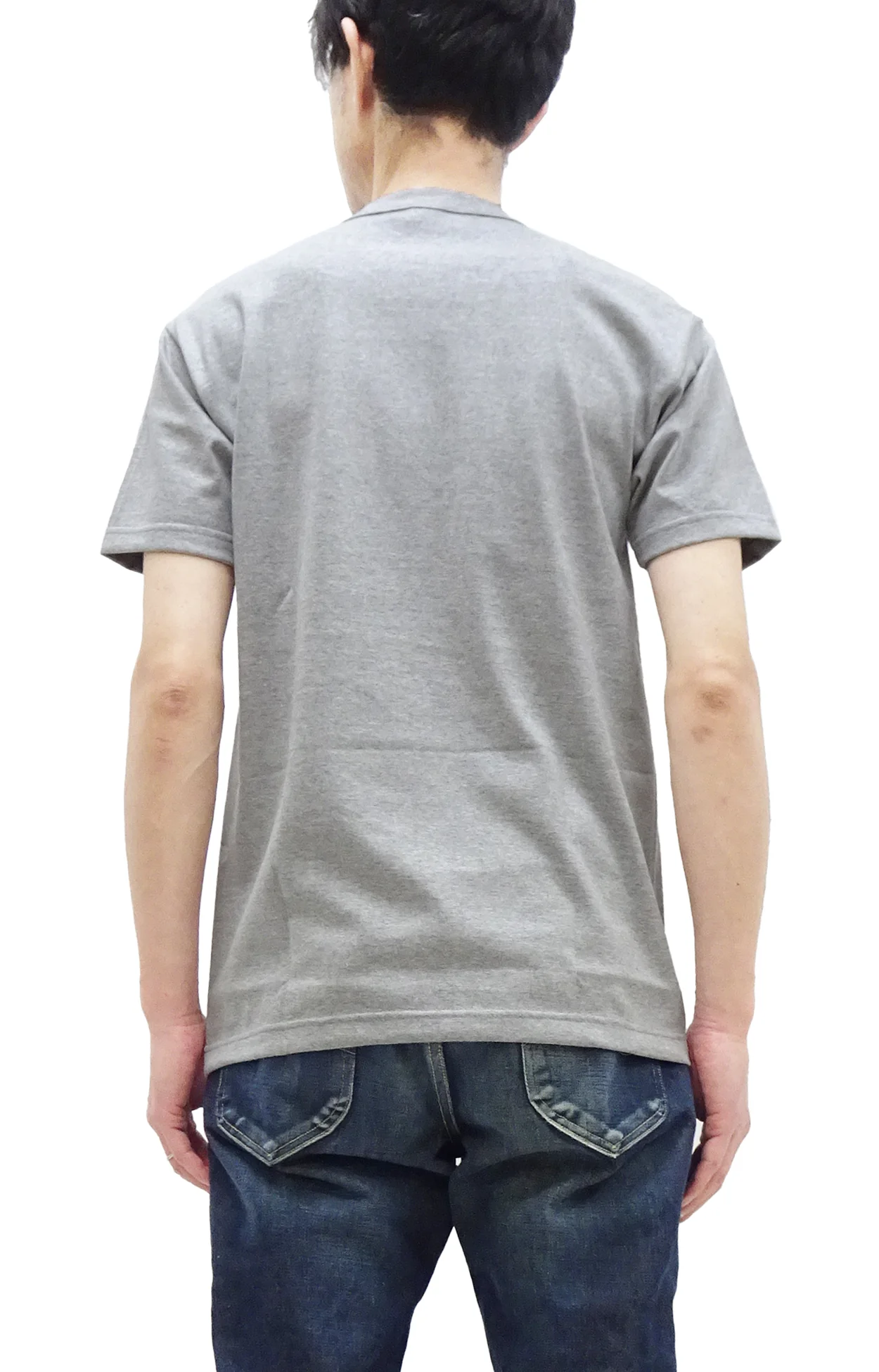 TOYS McCOY T-shirt Men's Steve McQueen Plain Pocket T-Shirt Short Sleeve Loopwheeled Tee TMC2410 020 Ash-Gray - Image 4