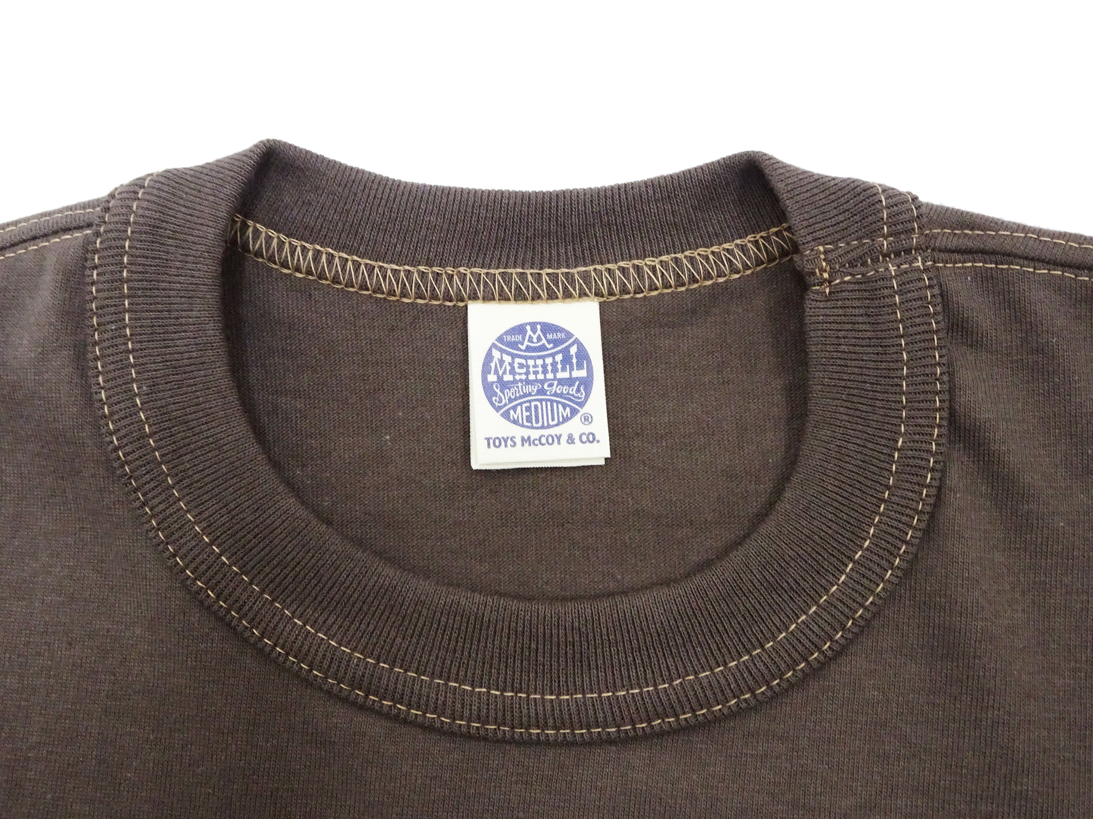 TOYS McCOY T-shirt Men's Steve McQueen Plain Pocket T-Shirt Short Sleeve Loopwheeled Tee TMC2410 021 Faded-DarK-Charcoal - Image 8