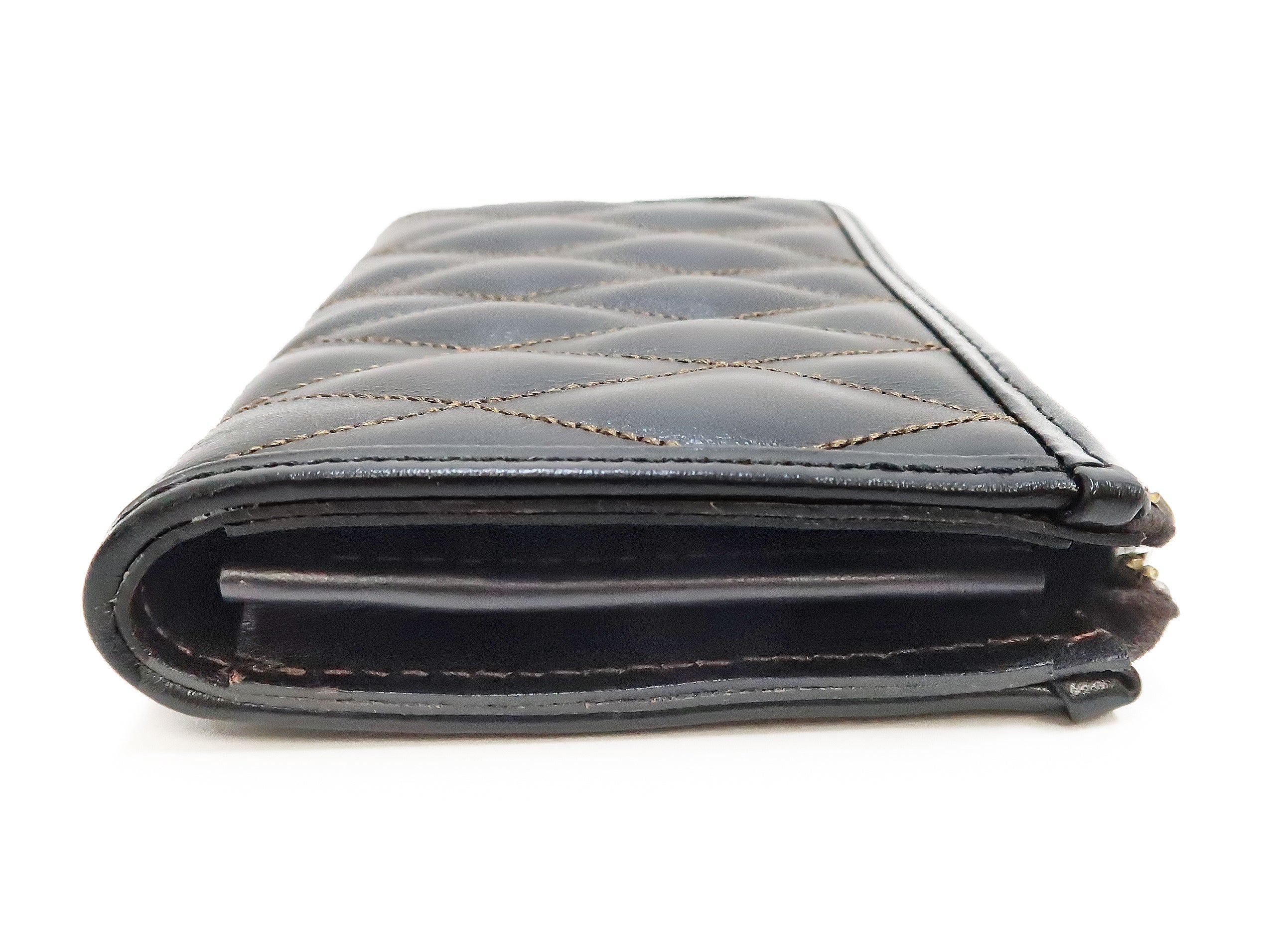 TOYS McCOY Wallet Men's Casual Quilted Leather Middle Wallet with L-shaped Zip Closure TMA2420 030 Black - Image 4