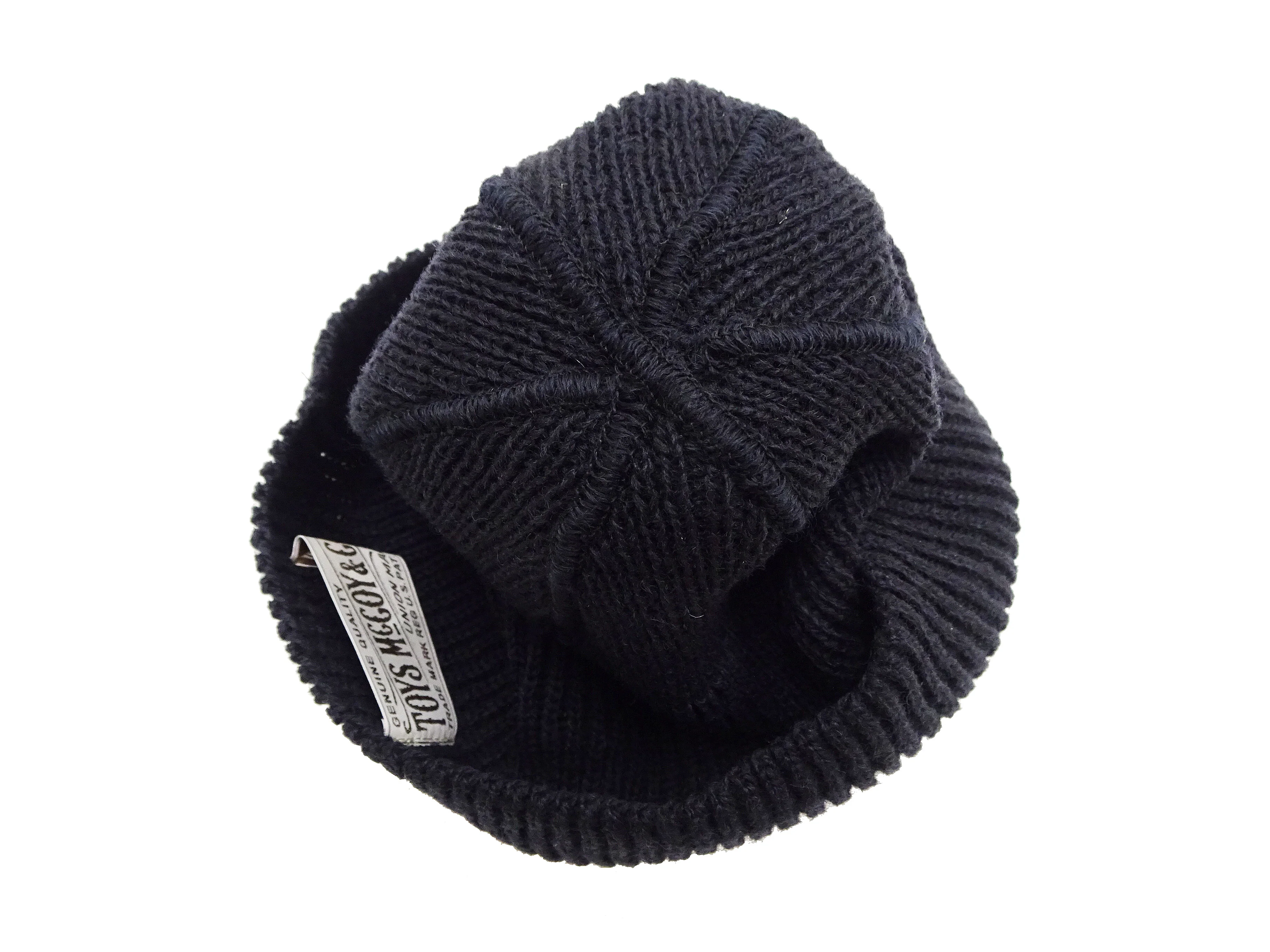 TOYS McCOY Watch Cap Men's Casual Wool Knit Hat With Fold-Up Cuff Inspired By Military Styles from WWII TMA2417 140 Dark-Navy-Blue (deep, rich navy-blue) - Image 4