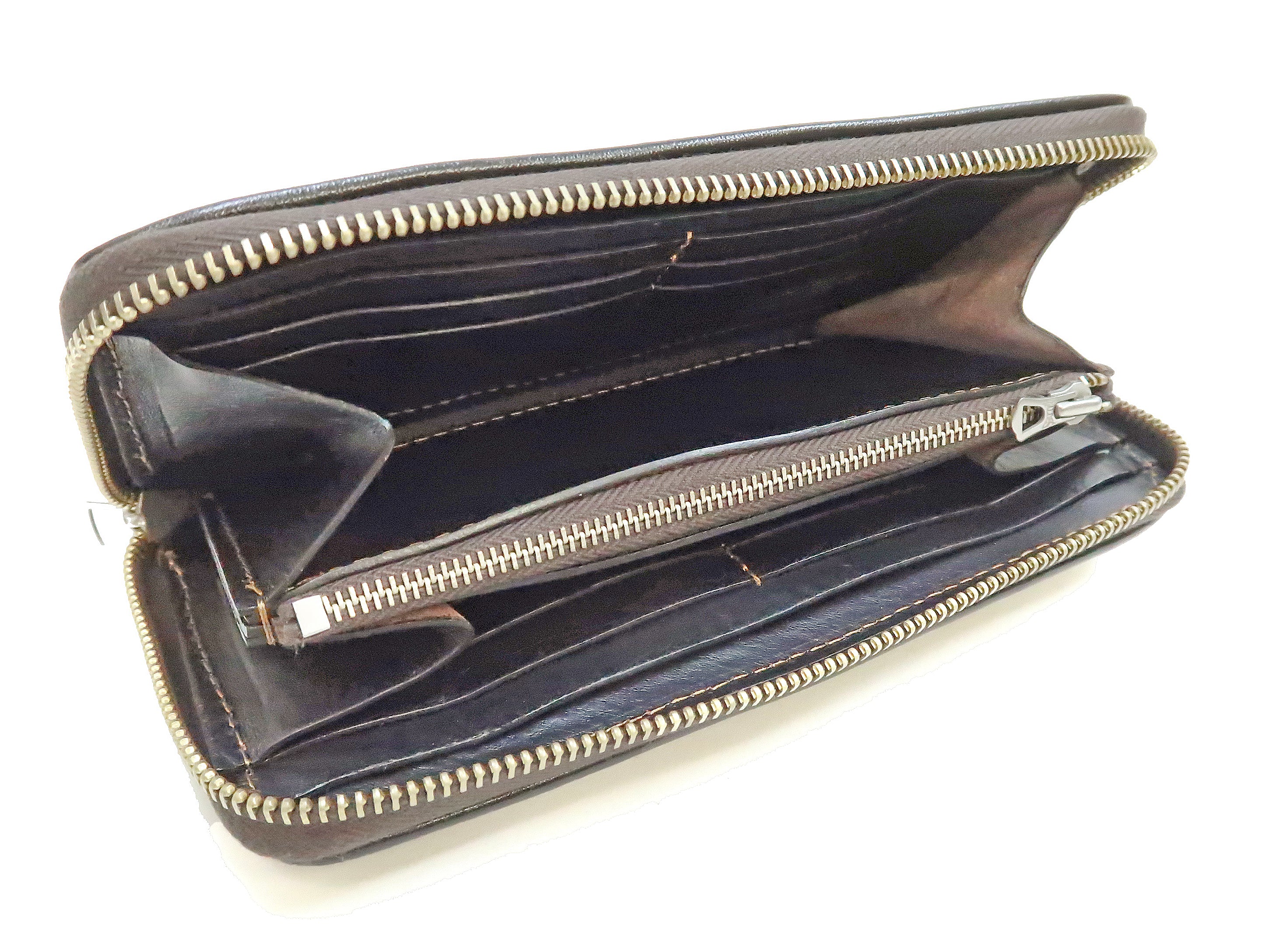 TOYS McCOY Zip-Around Long Leather Wallet Men's Casual Quilted Horsehide Leather Wallet with Three-Sided Zip TMA2506 050 Brown - Image 7
