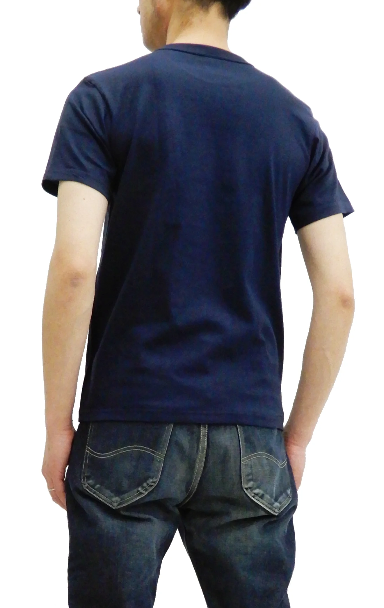 Whitesville 2-Pack T-shirts Men's Plain Short Sleeve Loopwheeled Tees by Toyo Enterprises WV73544 128 Navy-Blue - Image 4