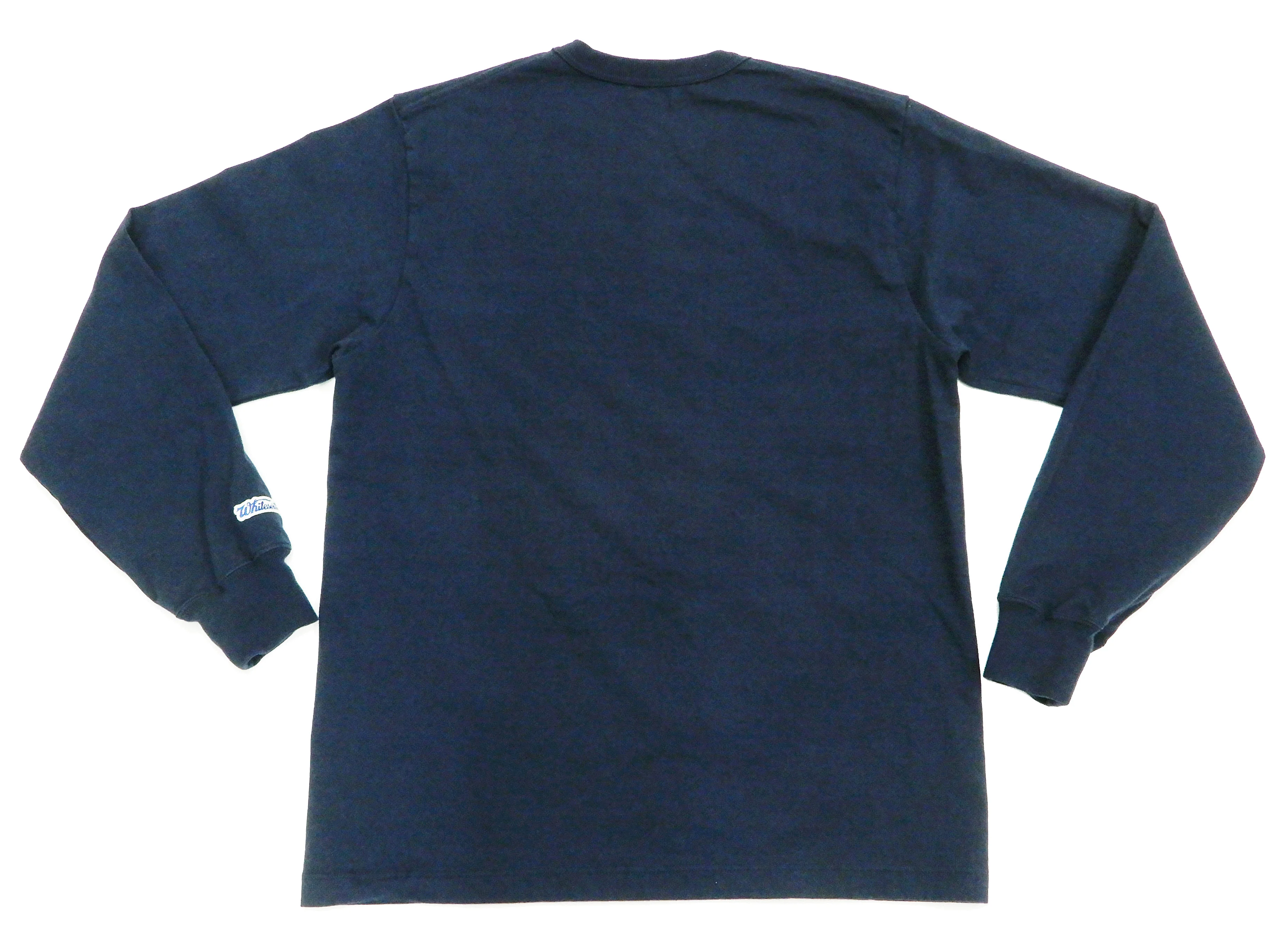 Whitesvill Plain T-shirt Men's Heavyweight Long Sleeve Pocket Tee WV68849 128 Dark-Blue - Image 10