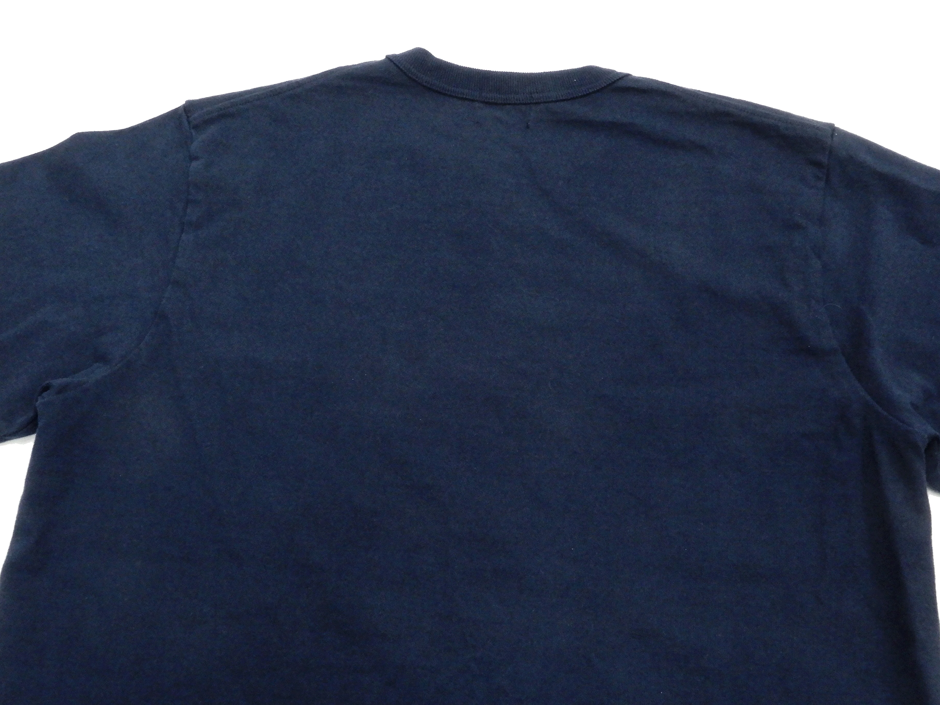 Whitesvill Plain T-shirt Men's Heavyweight Long Sleeve Pocket Tee WV68849 128 Dark-Blue - Image 11