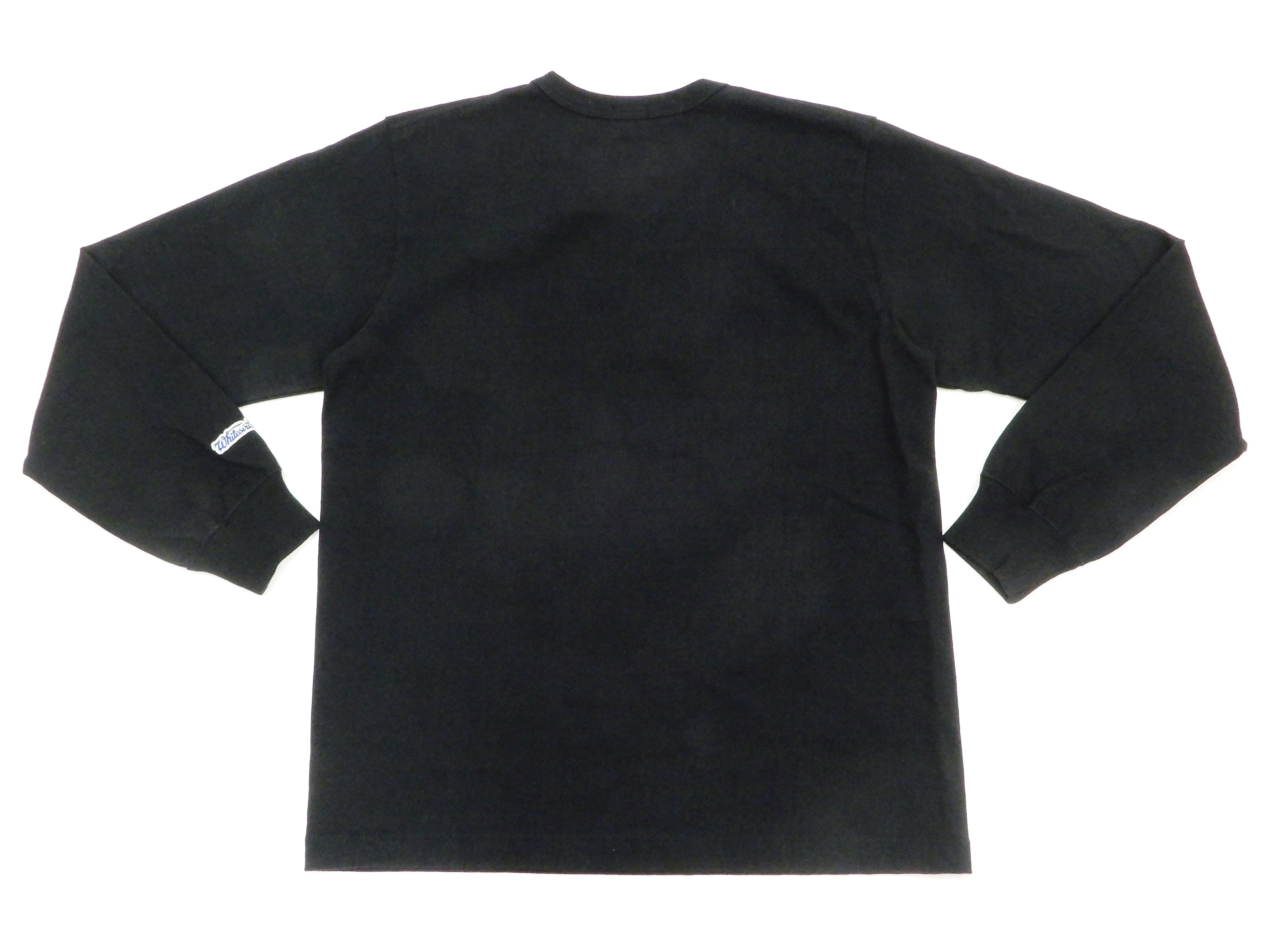 Whitesvill Plain T-shirt Men's Heavyweight Long Sleeve Pocket Tee WV68849 119 Black - Image 10