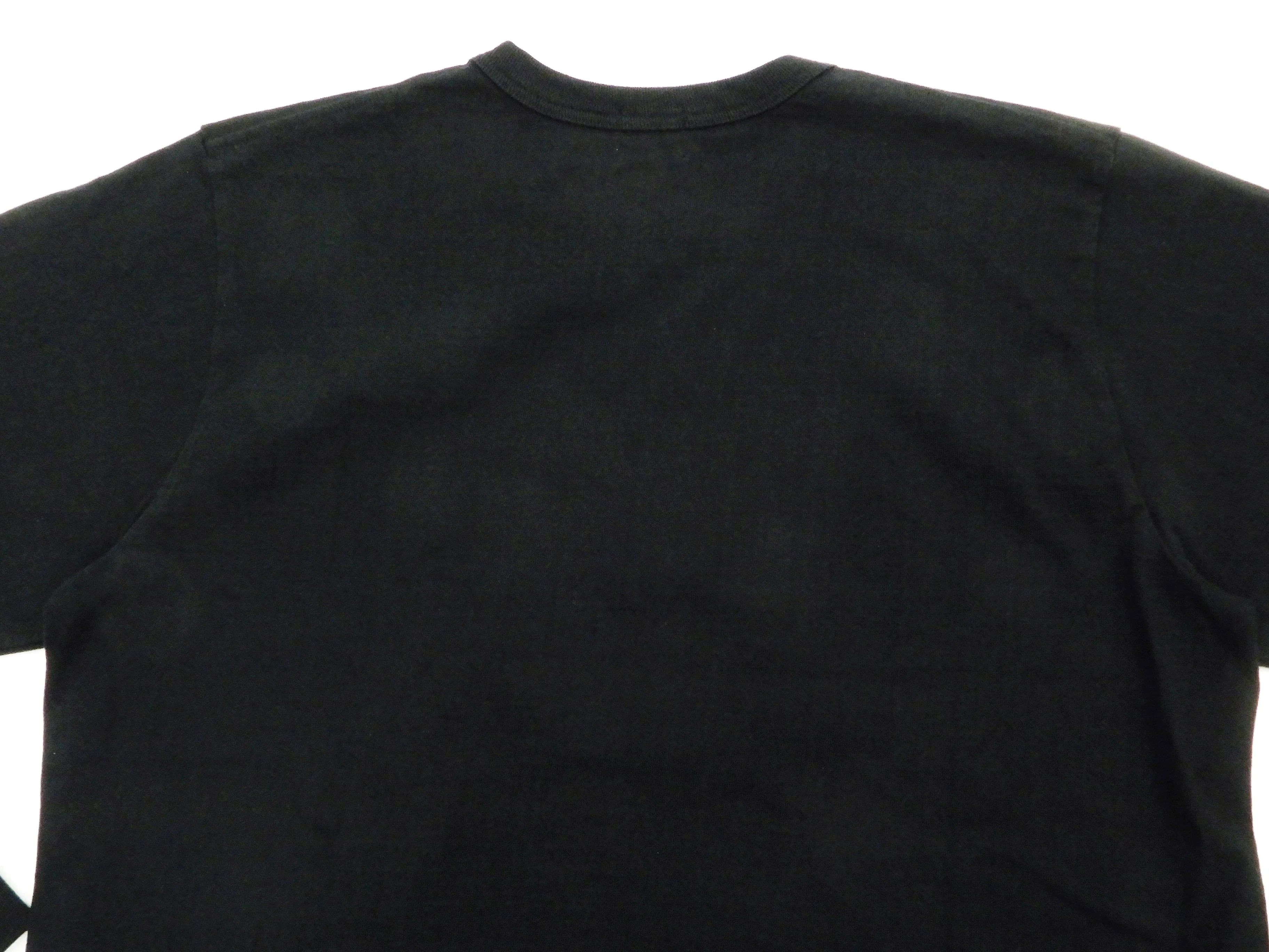 Whitesvill Plain T-shirt Men's Heavyweight Long Sleeve Pocket Tee WV68849 119 Black - Image 11