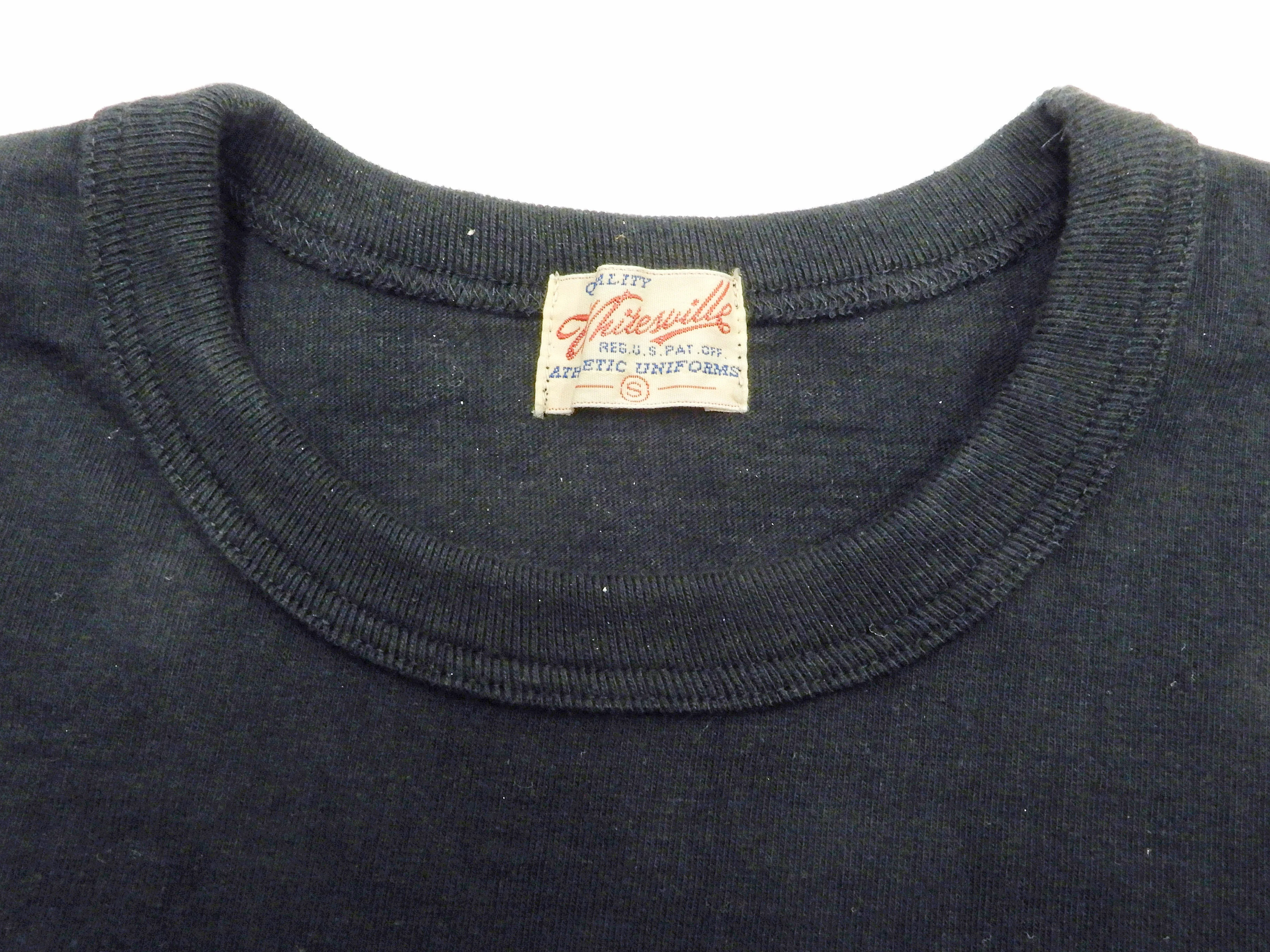Whitesvill Plain T-shirt Men's Heavyweight Long Sleeve Pocket Tee WV68849 119 Black - Image 7