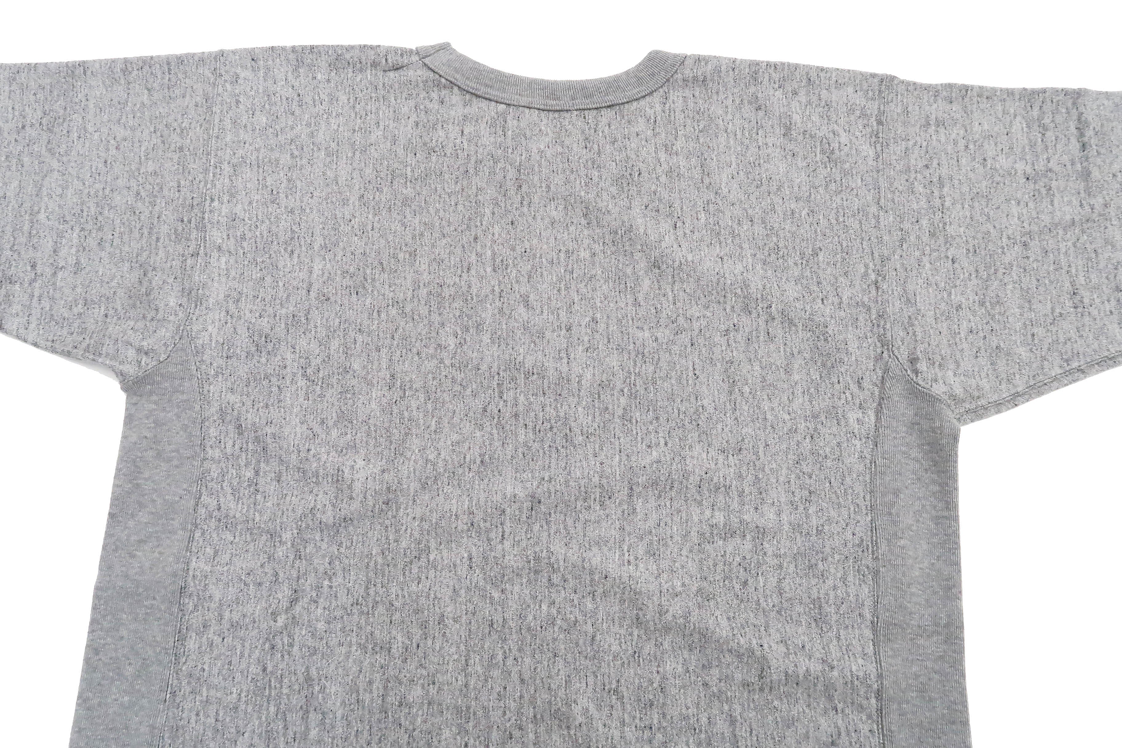 Whitesvill Plain T-shirt with Rib Side Panels Men's Heavyweight Short Sleeve Tee WV78930 113 Heather-Gray - Image 12