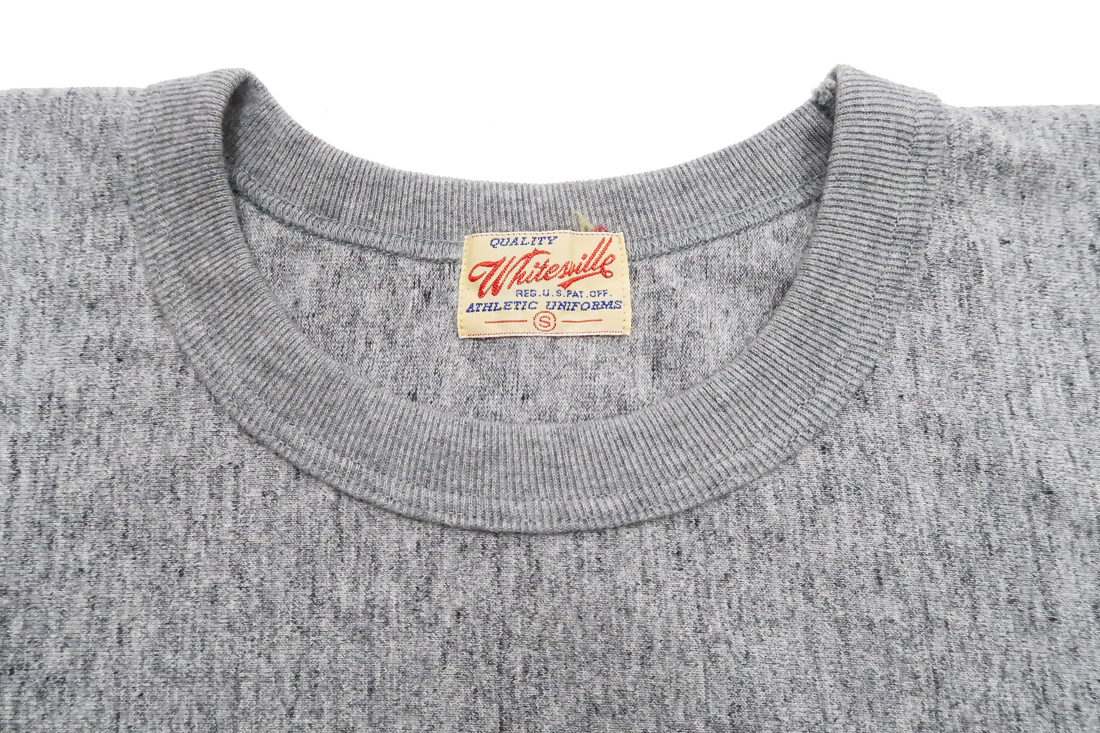 Whitesvill Plain T-shirt with Rib Side Panels Men's Heavyweight Short Sleeve Tee WV78930 113 Heather-Gray - Image 8