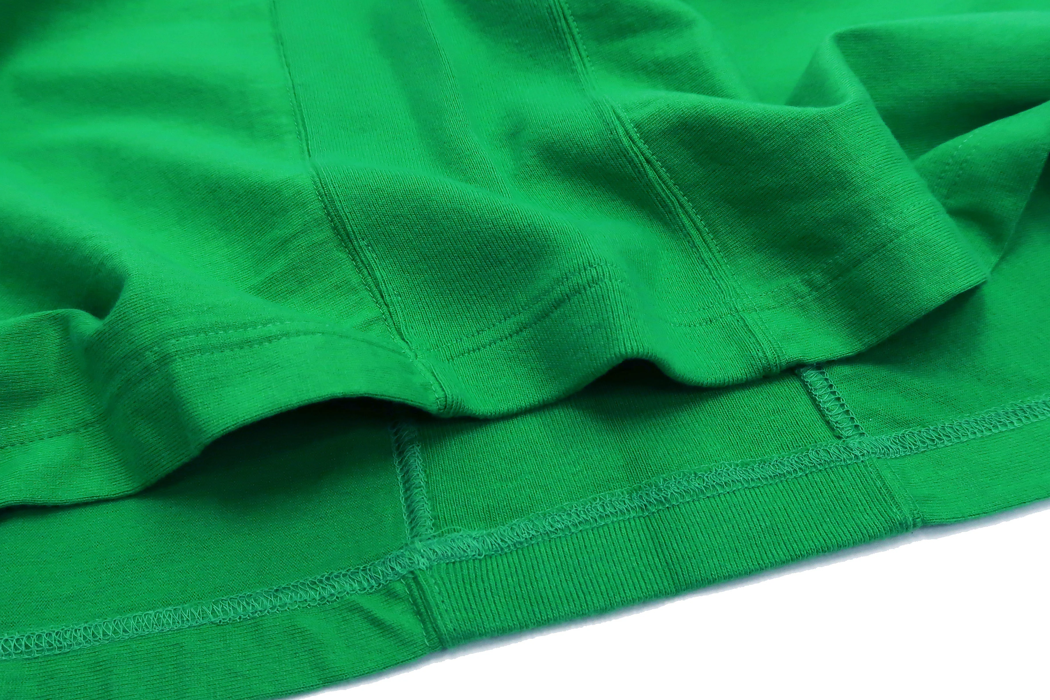 Whitesvill Plain T-shirt with Rib Side Panels Men's Heavyweight Short Sleeve Tee WV78930 144 Kelly-Green - Image 10
