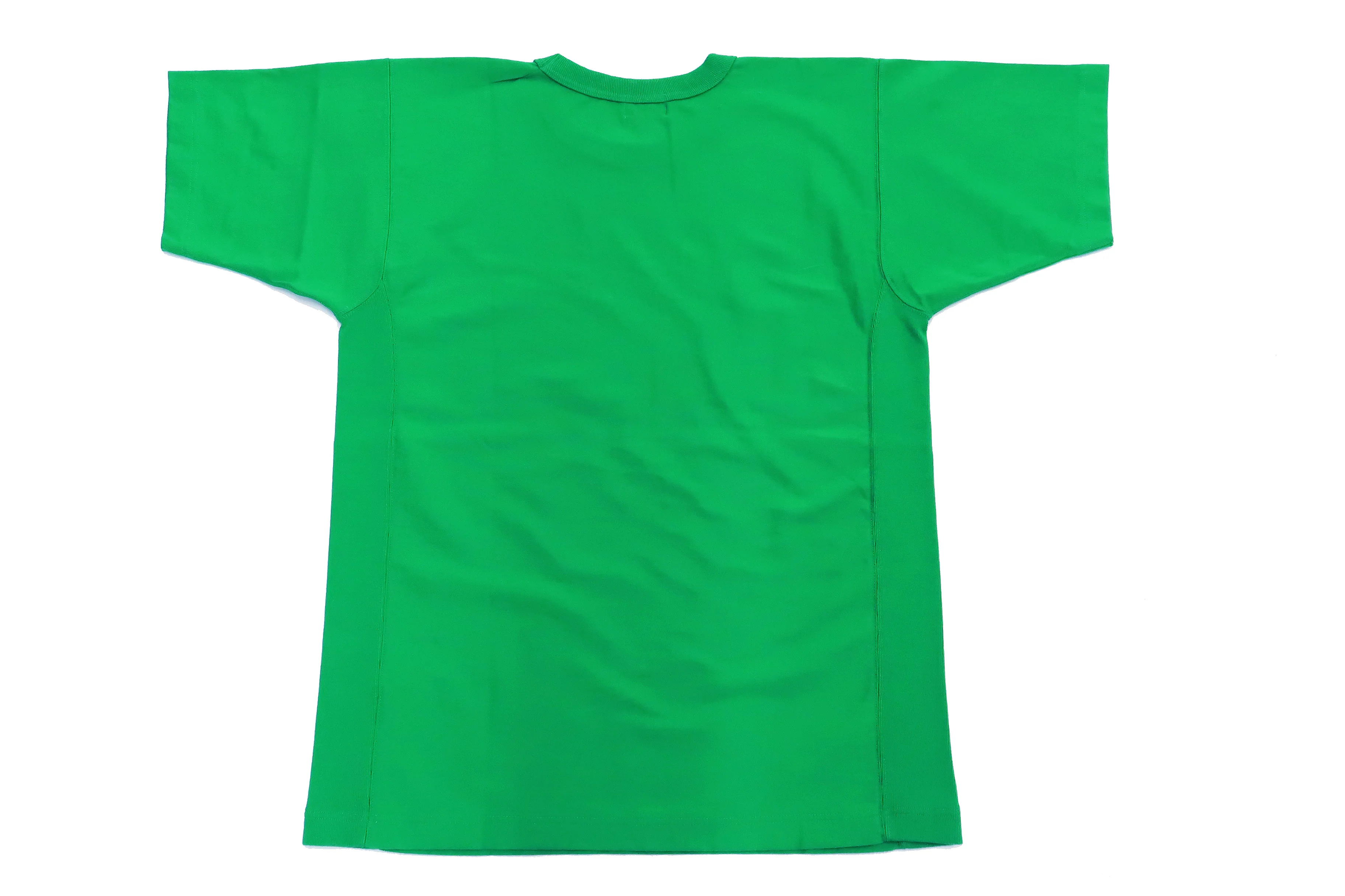 Whitesvill Plain T-shirt with Rib Side Panels Men's Heavyweight Short Sleeve Tee WV78930 144 Kelly-Green - Image 11