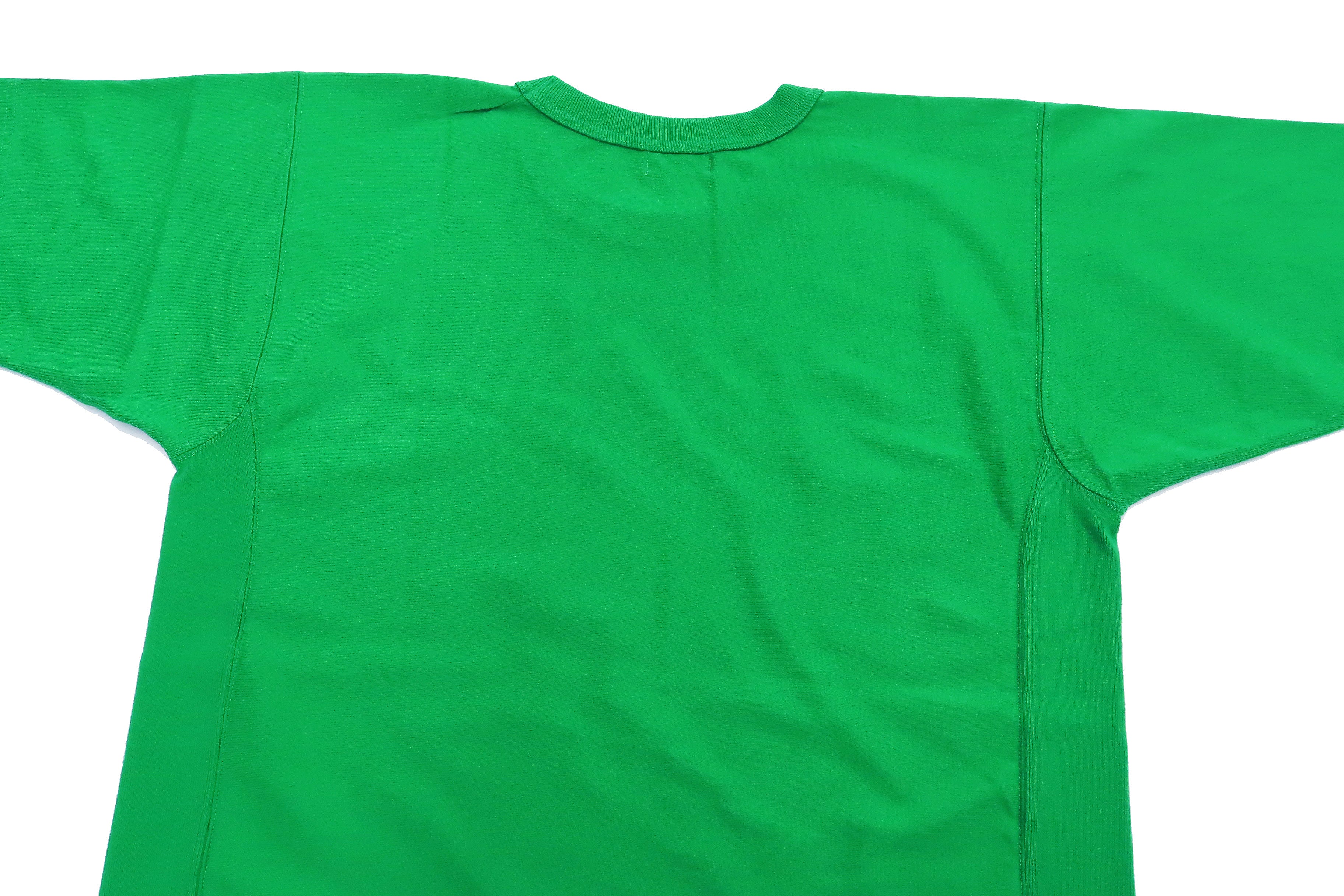 Whitesvill Plain T-shirt with Rib Side Panels Men's Heavyweight Short Sleeve Tee WV78930 144 Kelly-Green - Image 12
