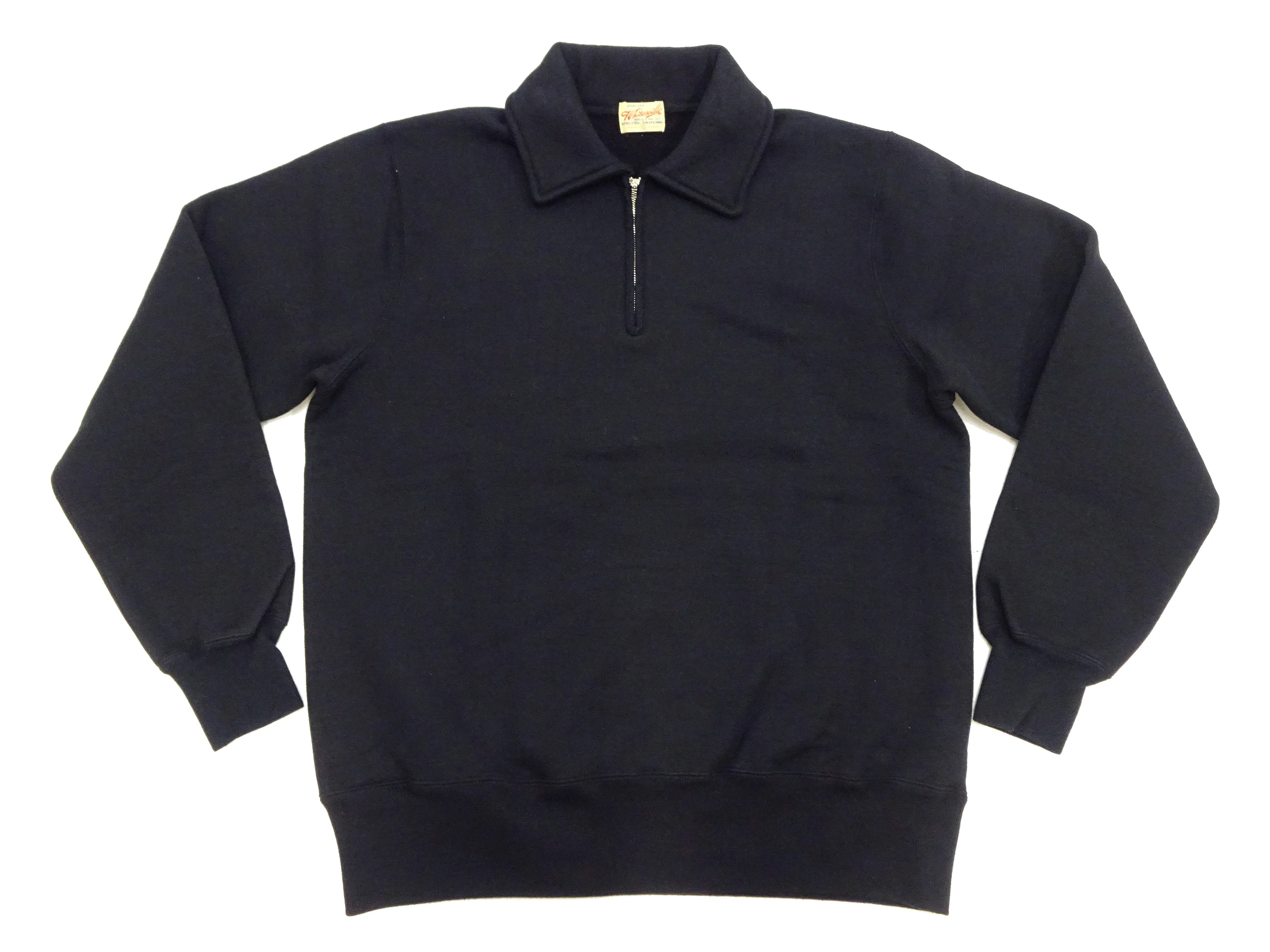 Whitesville Men's Collared Half-Zip Sweatshirt - Heavyweight Loopwheel Fleece, Made in Japan, Vintage-Inspired Athletic Wear (Toyo Enterprises WV69641 119 Black) - Image 6