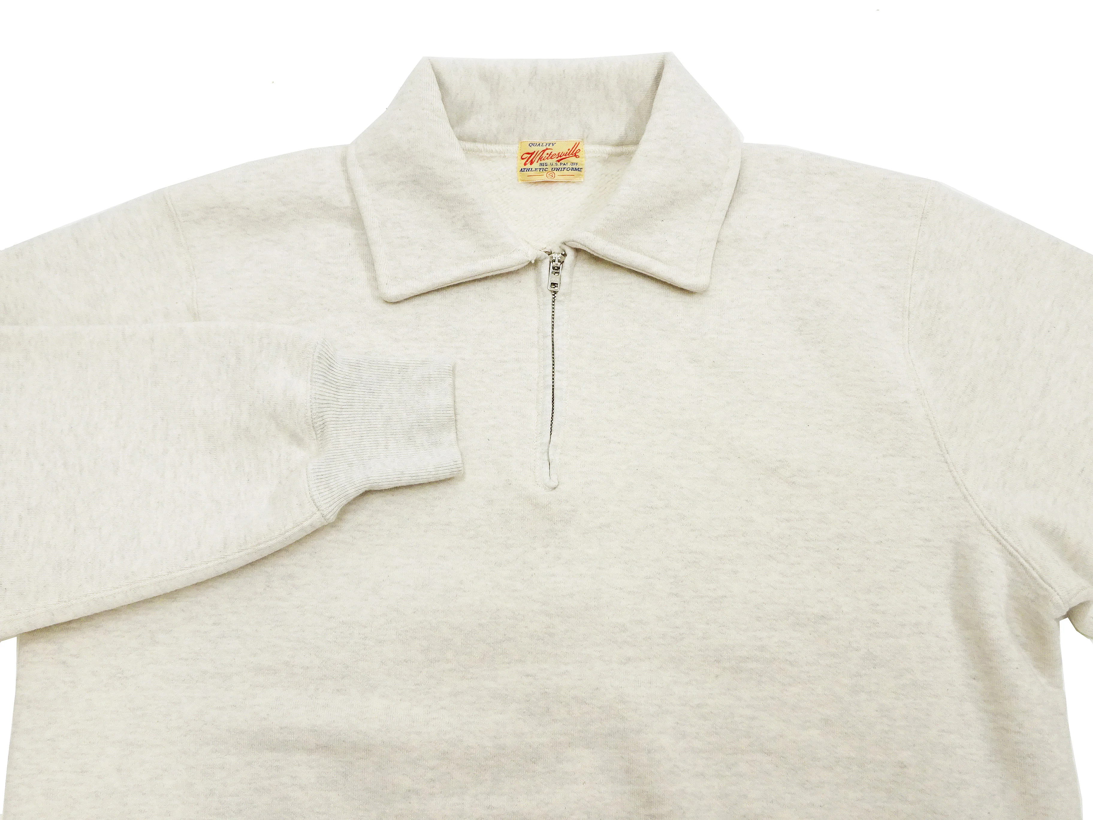 Whitesville Men's Collared Half-Zip Sweatshirt - Heavyweight Loopwheel Fleece, Made in Japan, Vintage-Inspired Athletic Wear (Toyo Enterprises WV69641 131 Oatmeal) - Image 7
