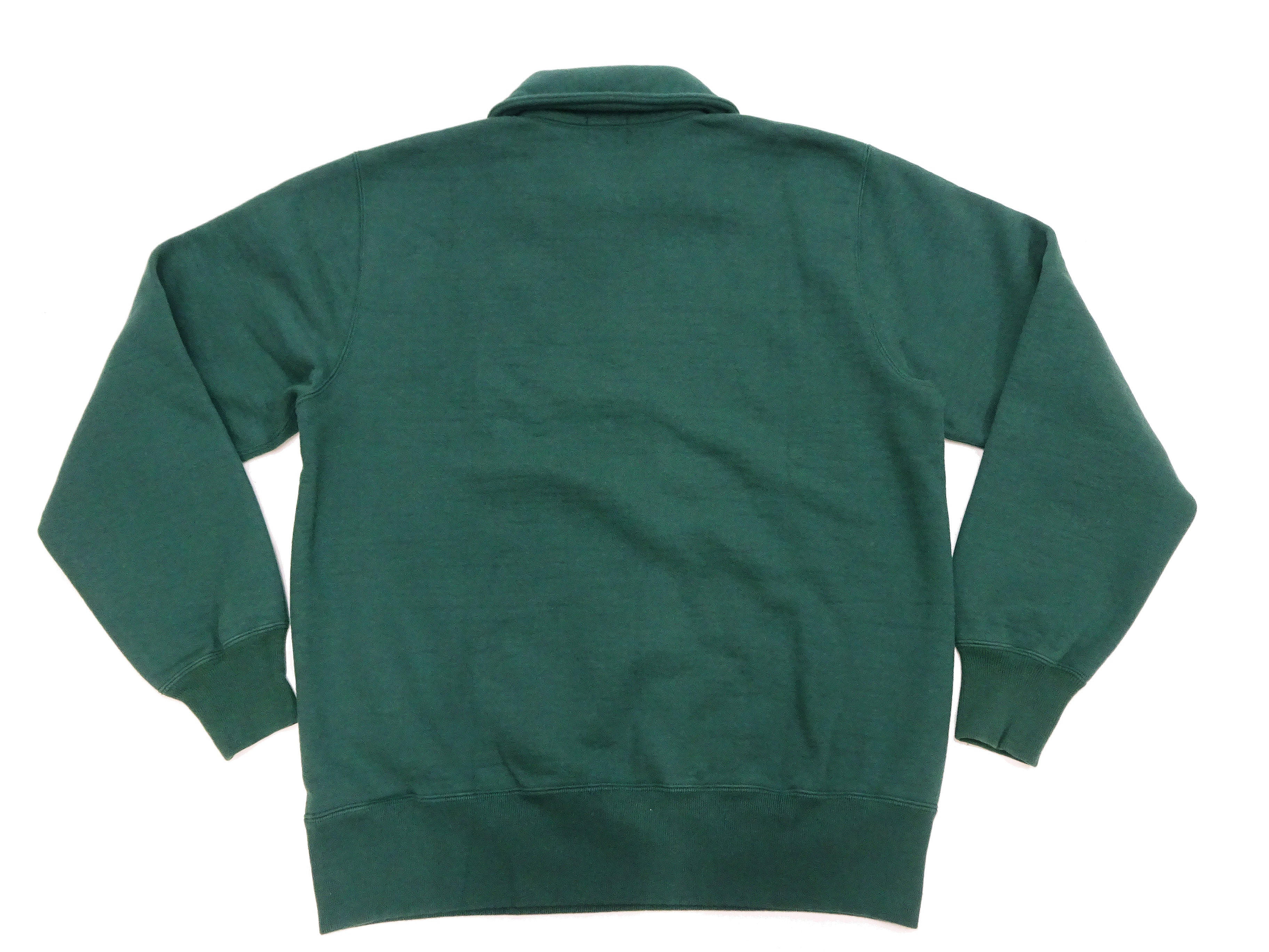 Whitesville Men's Collared Half-Zip Sweatshirt - Heavyweight Loopwheel Fleece, Made in Japan, Vintage-Inspired Athletic Wear (Toyo Enterprises WV69641 145 Green) - Image 11