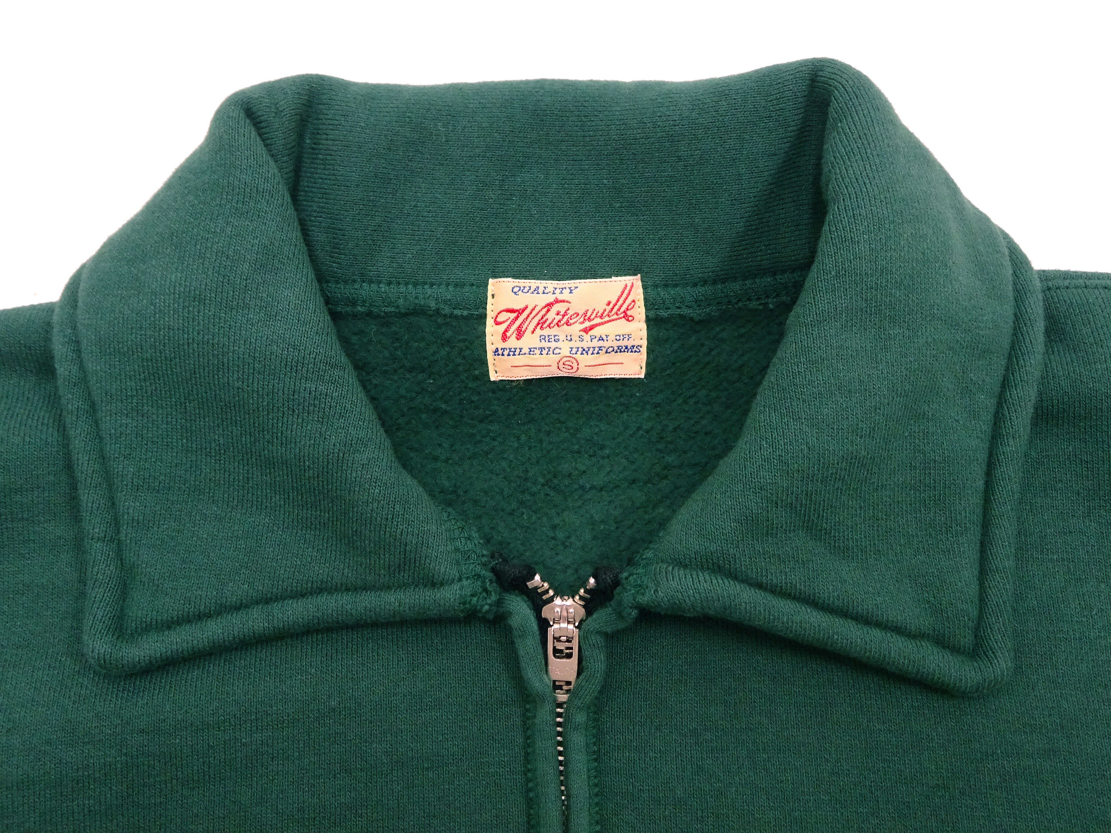 Whitesville Men's Collared Half-Zip Sweatshirt - Heavyweight Loopwheel Fleece, Made in Japan, Vintage-Inspired Athletic Wear (Toyo Enterprises WV69641 145 Green) - Image 8