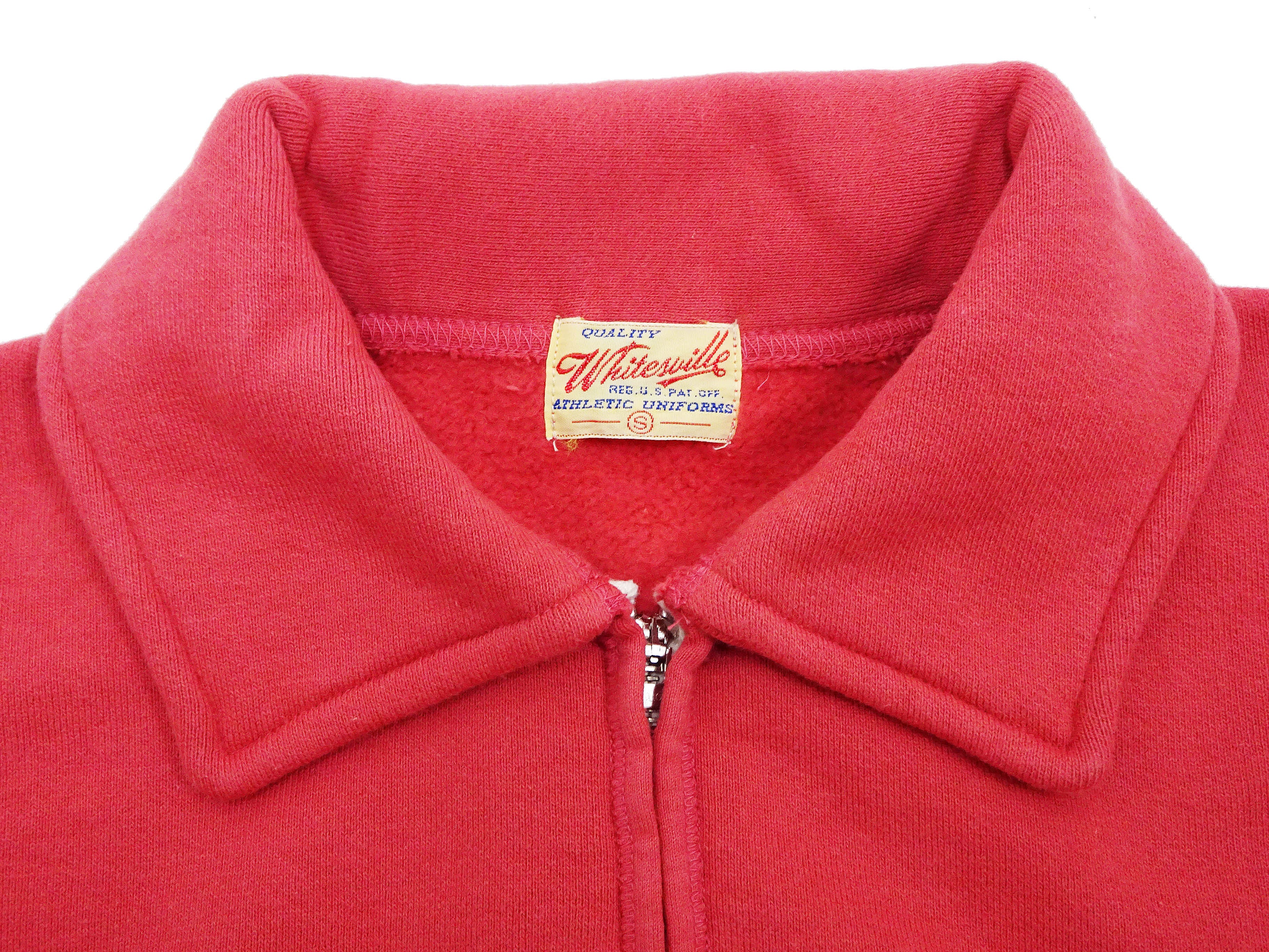 Whitesville Men's Collared Half-Zip Sweatshirt - Heavyweight Loopwheel Fleece, Made in Japan, Vintage-Inspired Athletic Wear (Toyo Enterprises WV69641 165 Red) - Image 8
