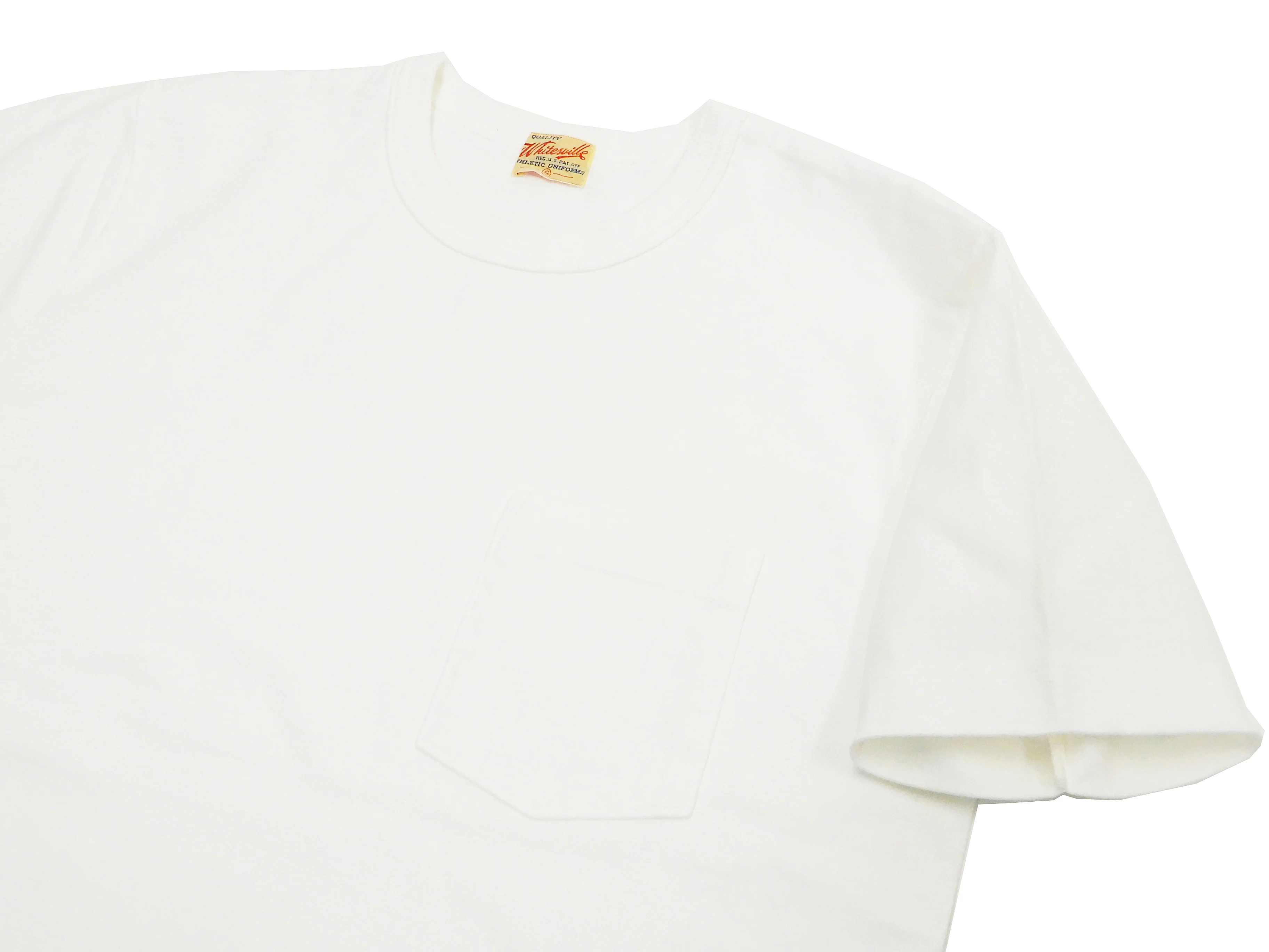 Whitesville Men's Plain Pocket T-Shirt - Short Sleeve Crewneck Loopwheel Tee (One-Wash) WV78932 by Toyo Enterprises 105 Off-White - Image 7
