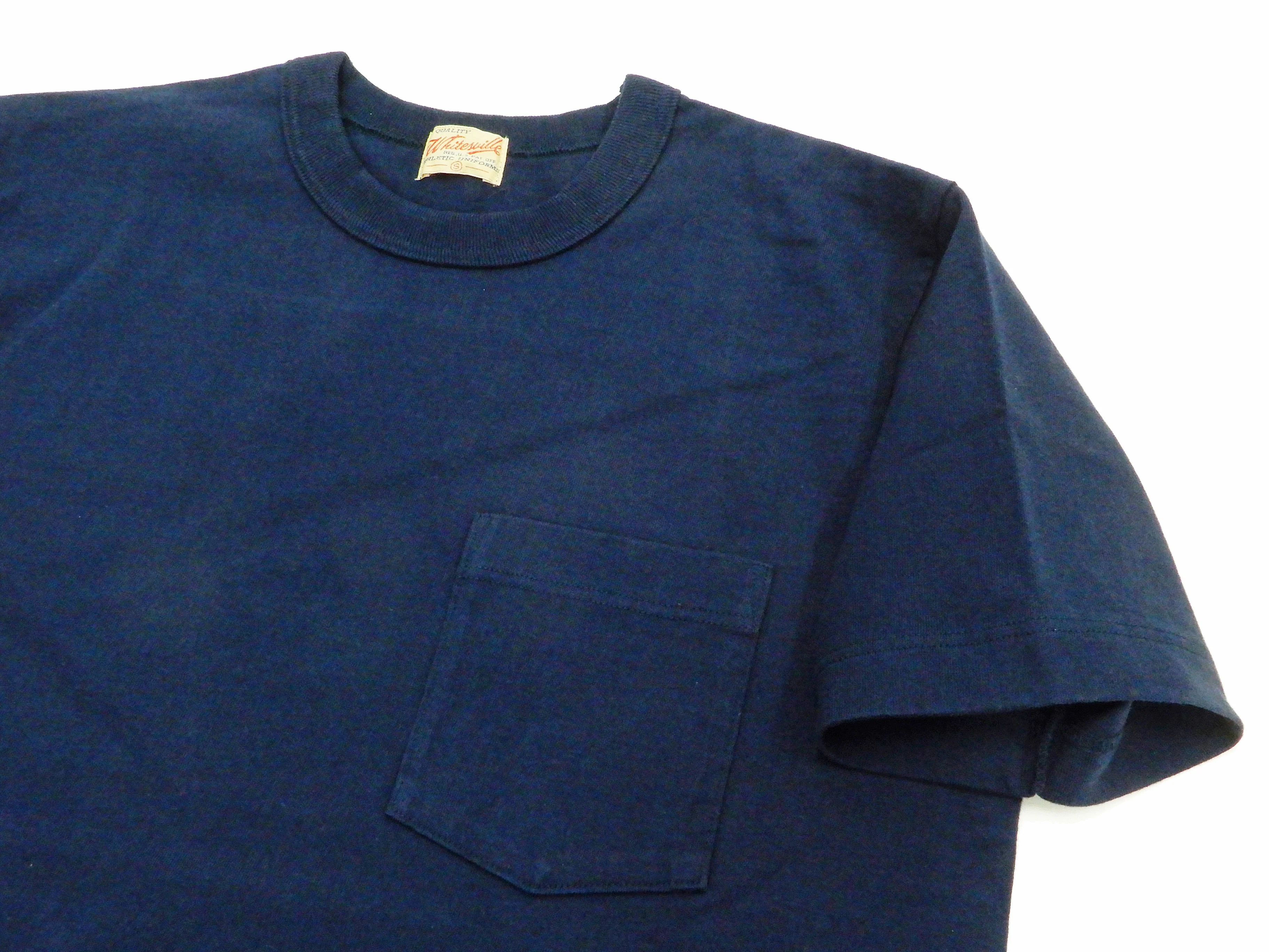 Whitesville Men's Plain Pocket T-Shirt - Short Sleeve Crewneck Loopwheel Tee (One-Wash) WV78932 by Toyo Enterprises 128 Navy-Blue - Image 7