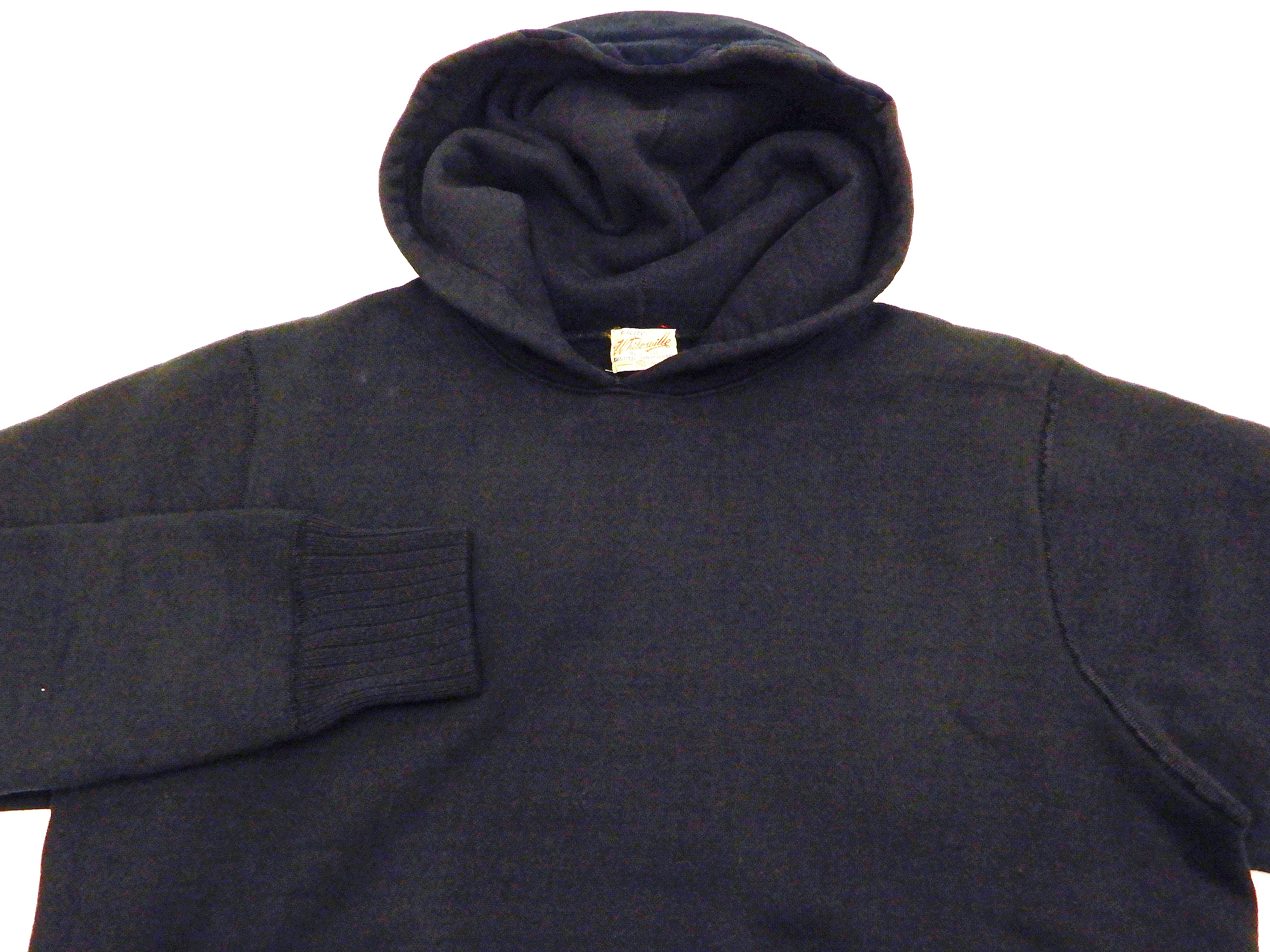 Whitesville Plain Pullover Hoodie Men's Solid Color Hooded Sweatshirt WV67729 Black - Image 5