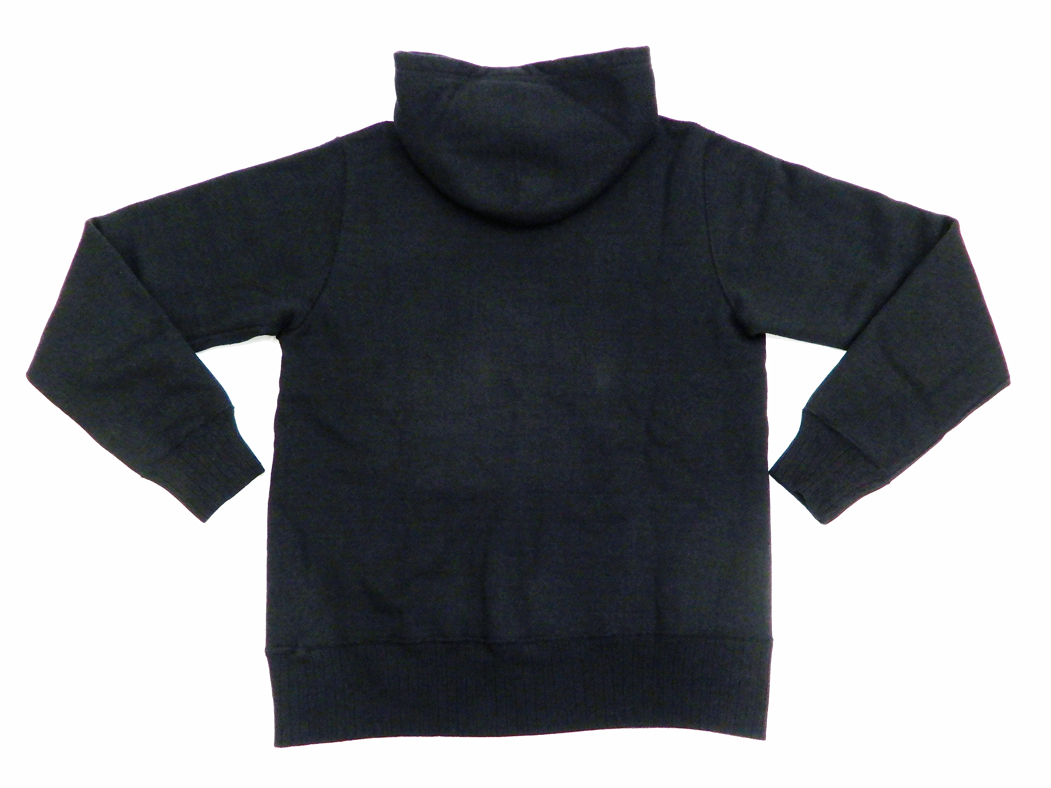 Whitesville Plain Pullover Hoodie Men's Solid Color Hooded Sweatshirt WV67729 Black - Image 9