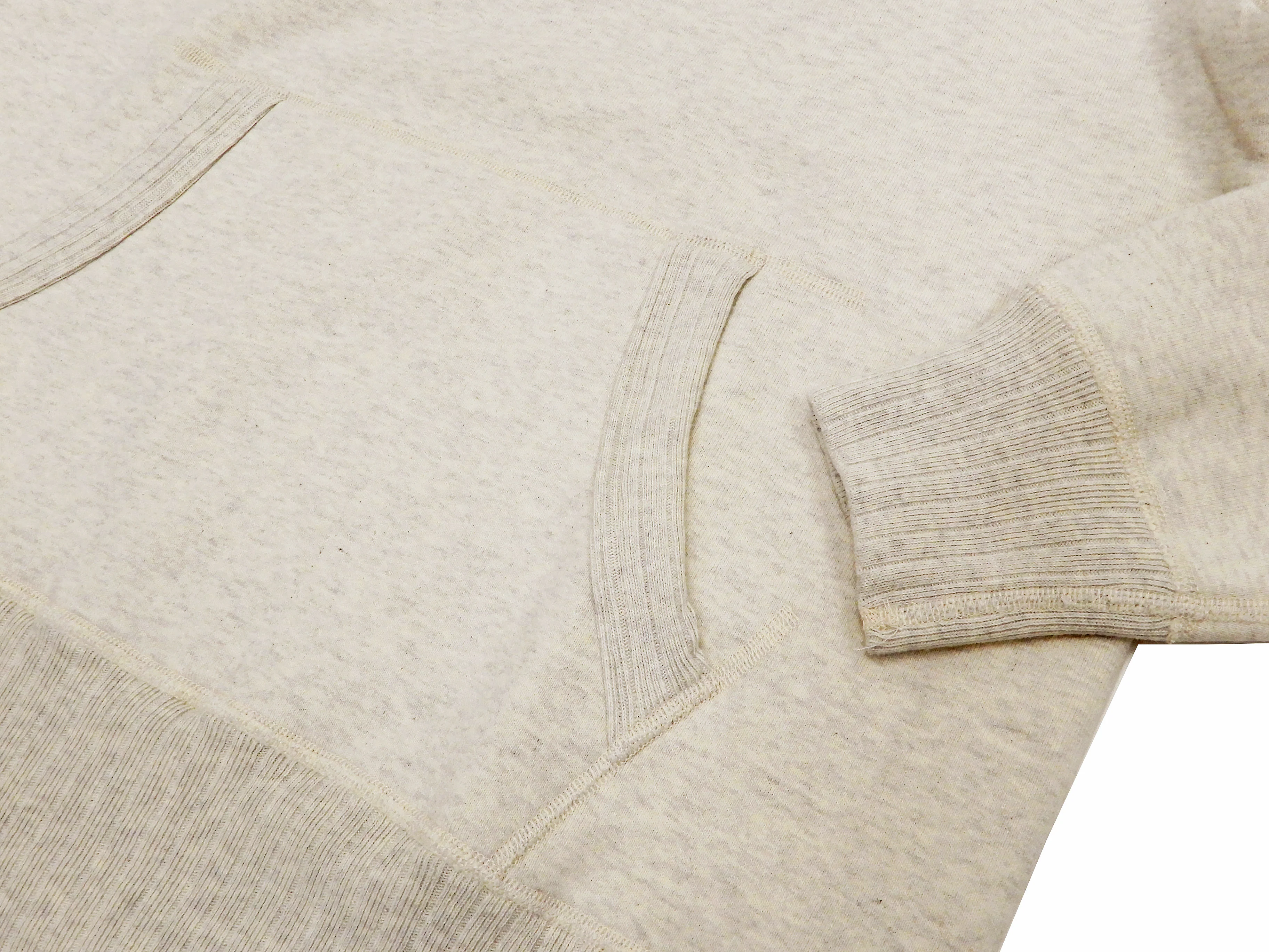 Whitesville Plain Pullover Hoodie Men's Solid Color Hooded Sweatshirt WV67729 Oatmeal - Image 8