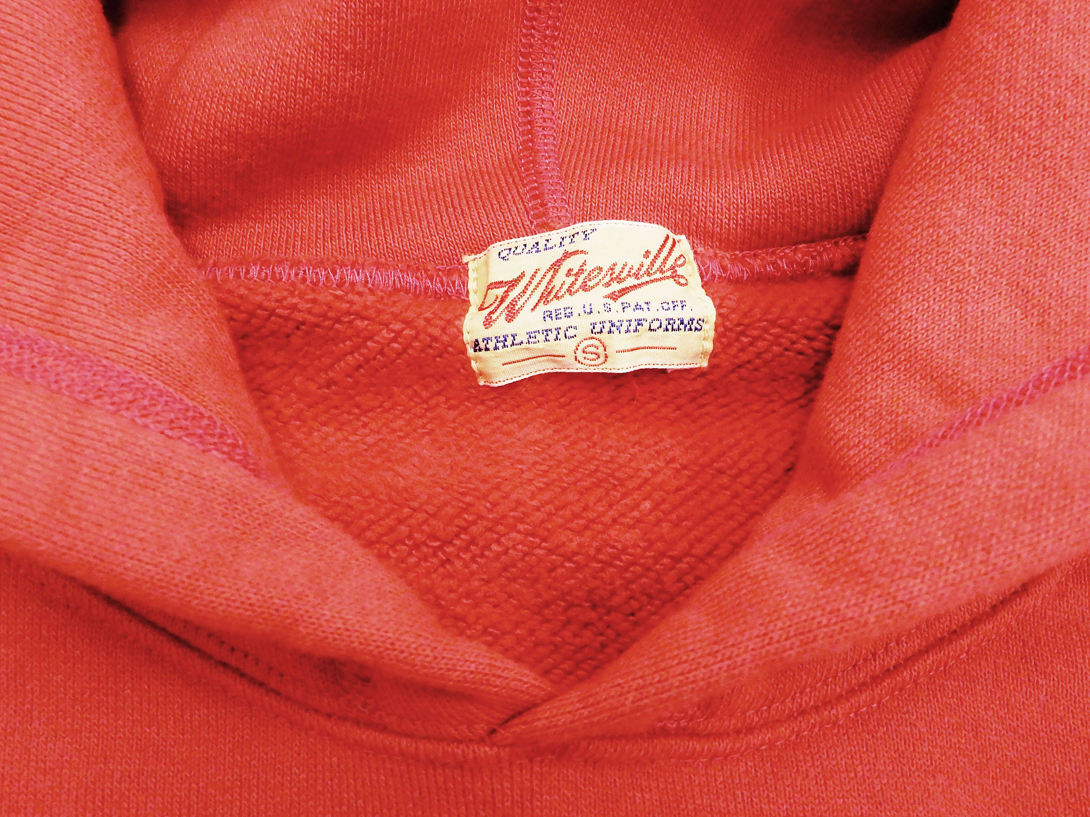 Whitesville Plain Pullover Hoodie Men's Solid Color Hooded Sweatshirt WV67729 Red - Image 7
