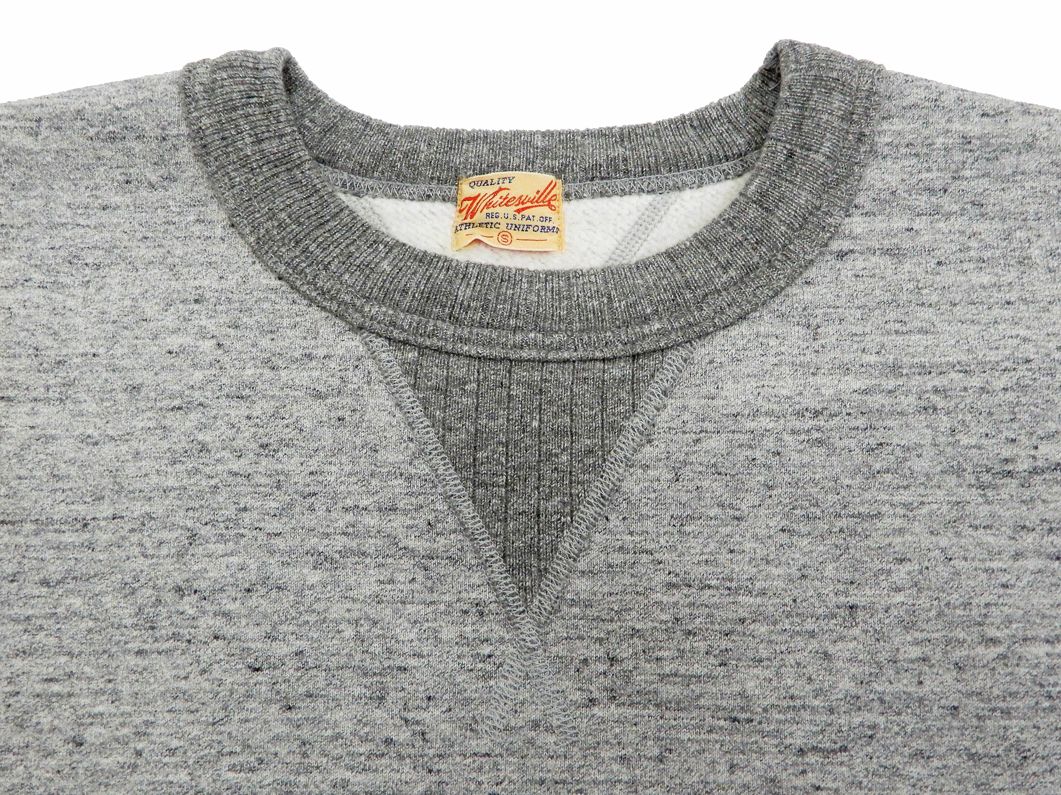 Whitesville Plain Sweatshirt Men's Loop-wheeled V-Insert Vintage Style WV67728 Heather-Gray - Image 7