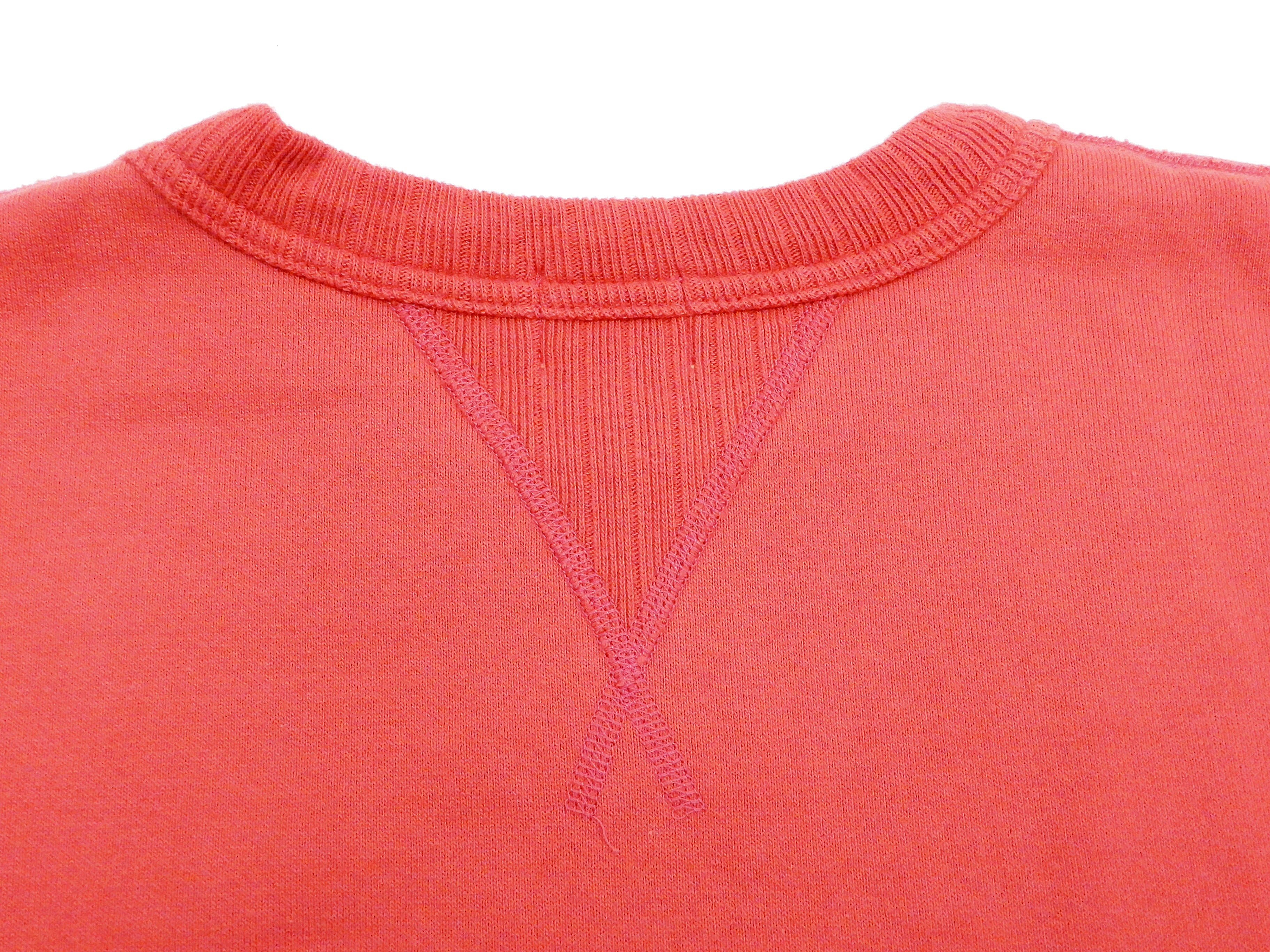 Whitesville Plain Sweatshirt Men's Loop-wheeled V-Insert Vintage Style WV67728 Red - Image 12