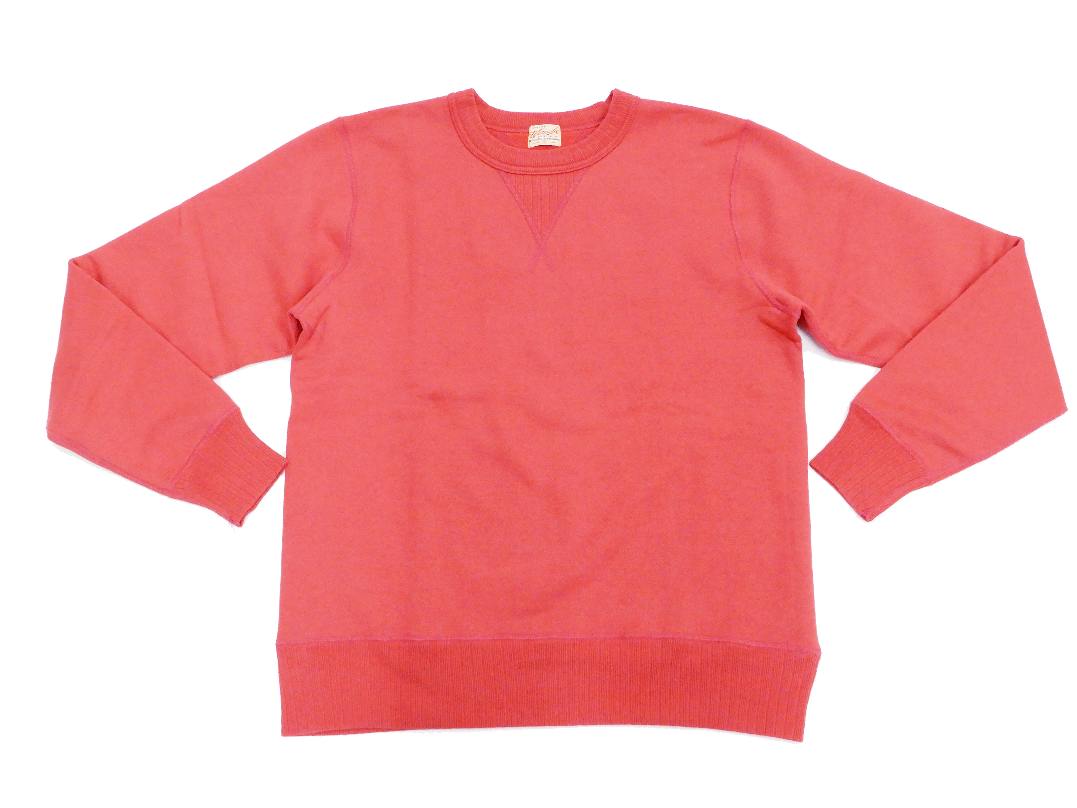 Whitesville Plain Sweatshirt Men's Loop-wheeled V-Insert Vintage Style WV67728 Red - Image 6