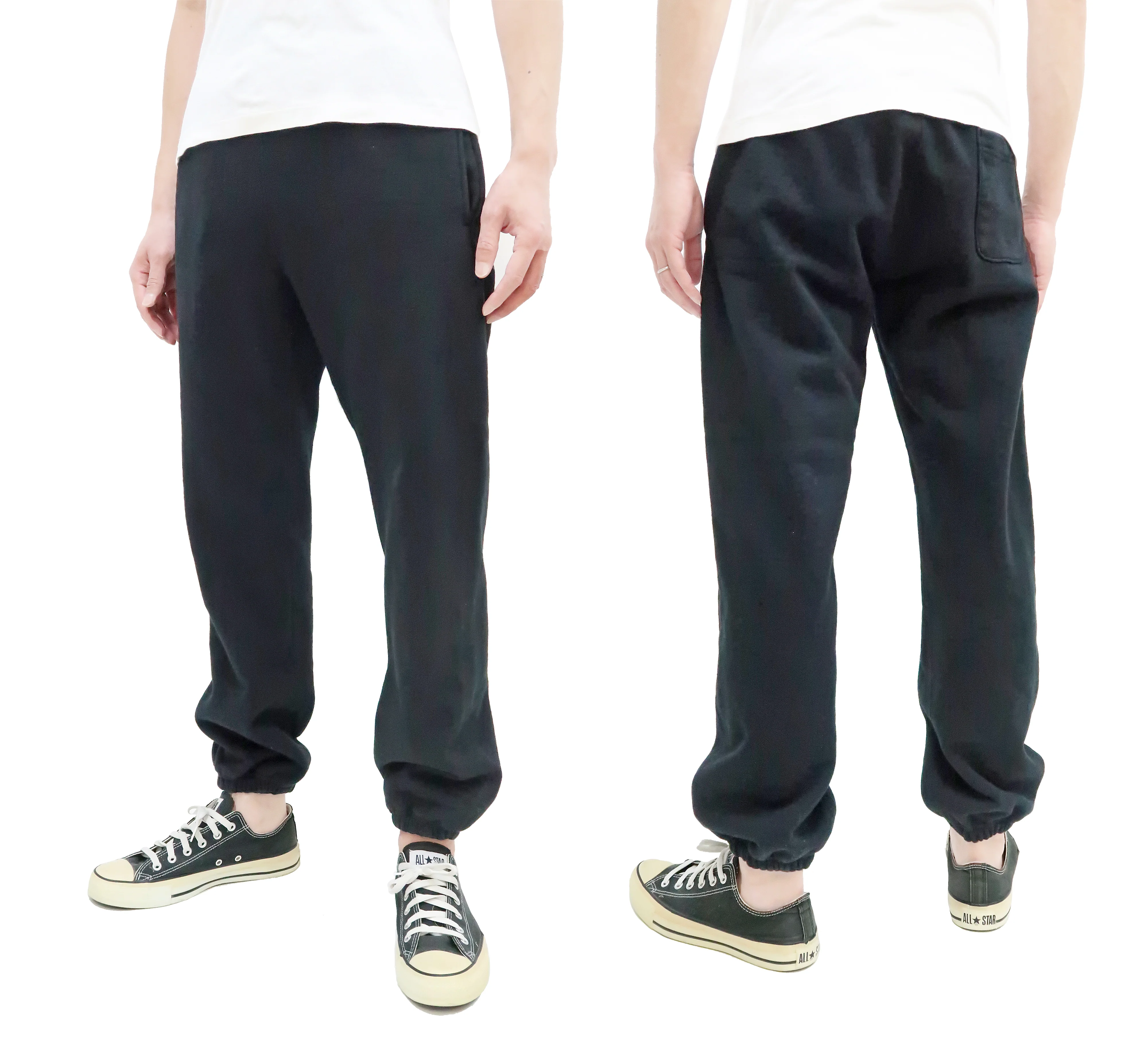 Whitesville Sweatpants Men's Drawstring Waist Sweatpants with Elastic Cuff WV49036 119 Black - Image 4